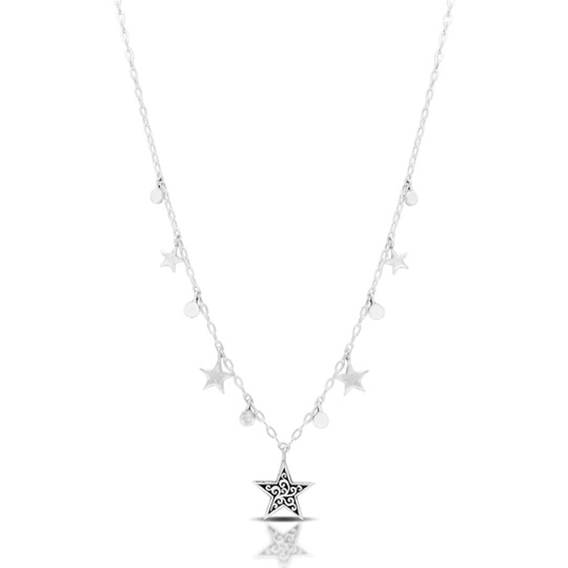 1068 LH Scroll Star Pendant Dangle Necklace (SO) by Lois Hill