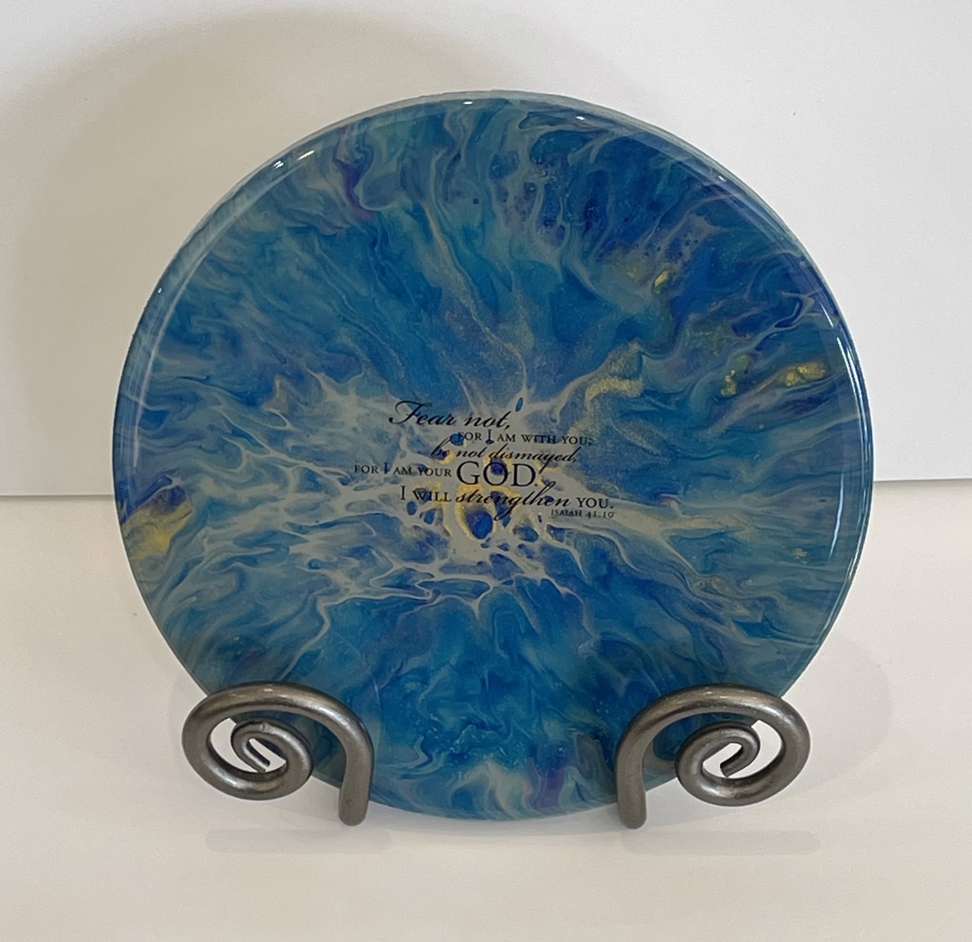 Resin Round Fear Not For I Am With You by Alisa Butler