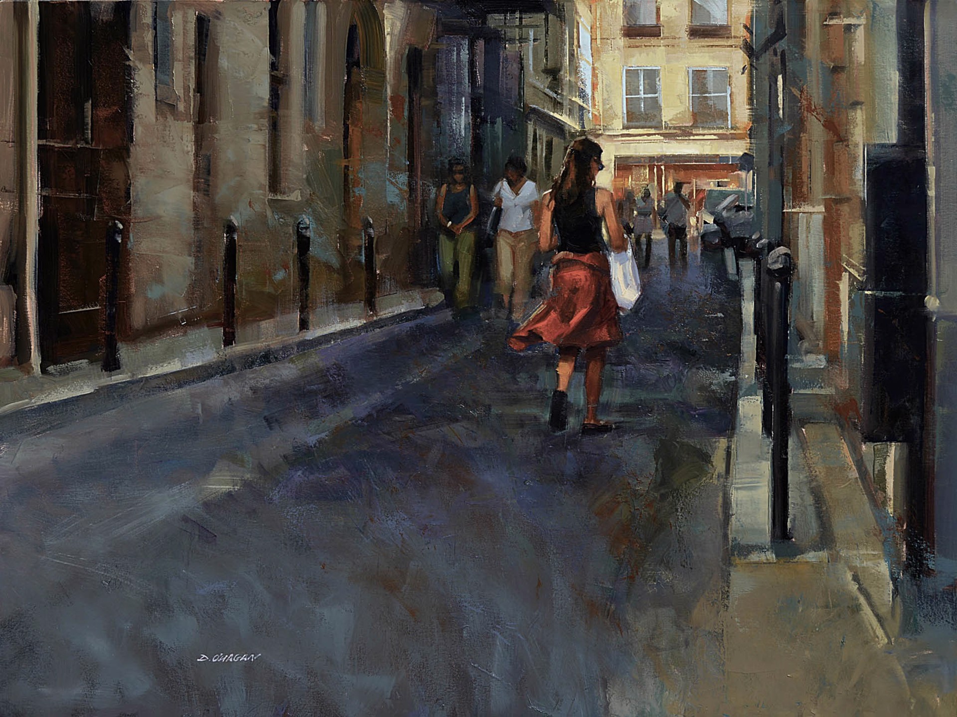 Young Woman in Paris by Desmond O'HAGAN