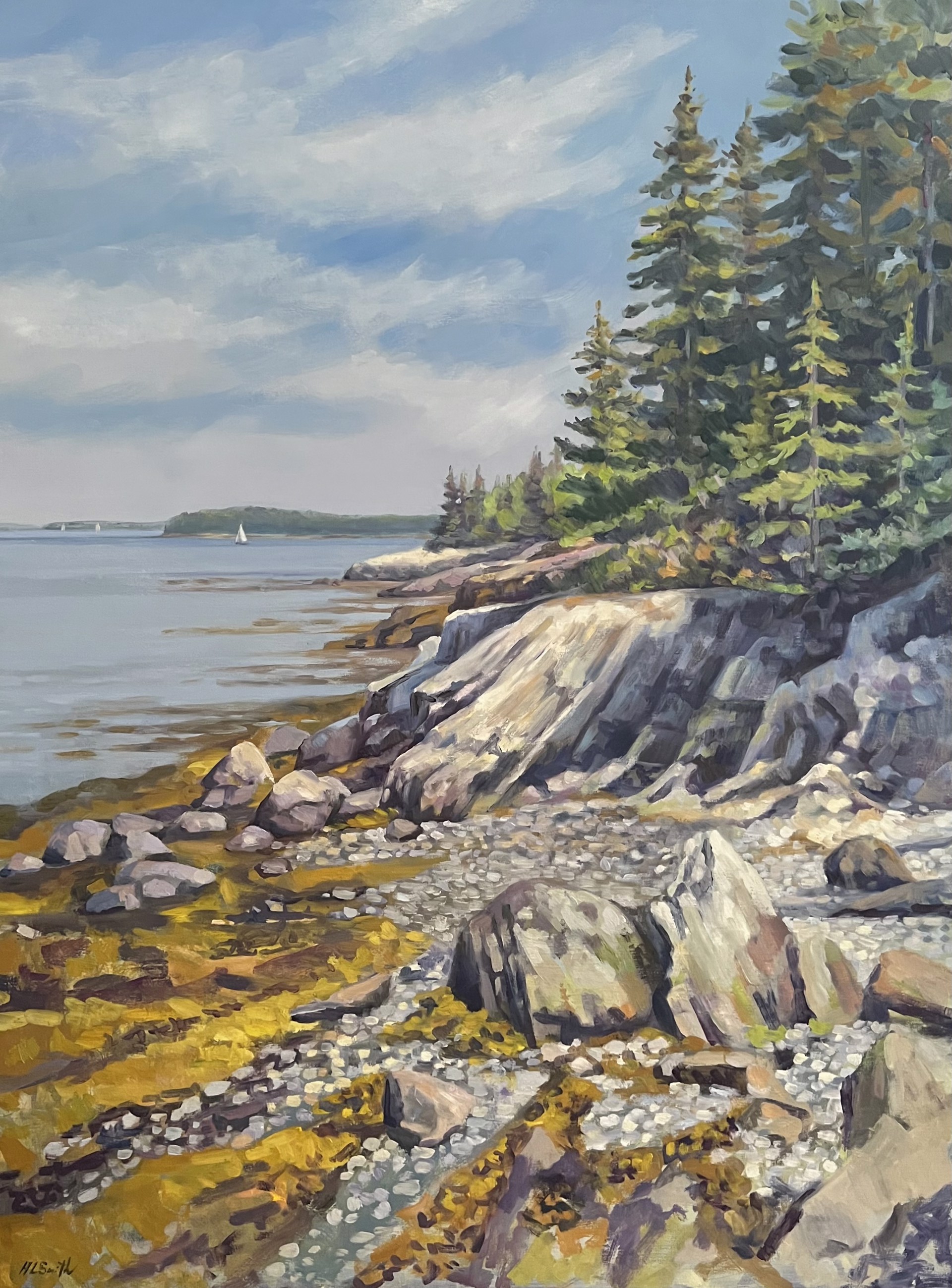 Rocky Shores at Eagle Island by Holly L. Smith