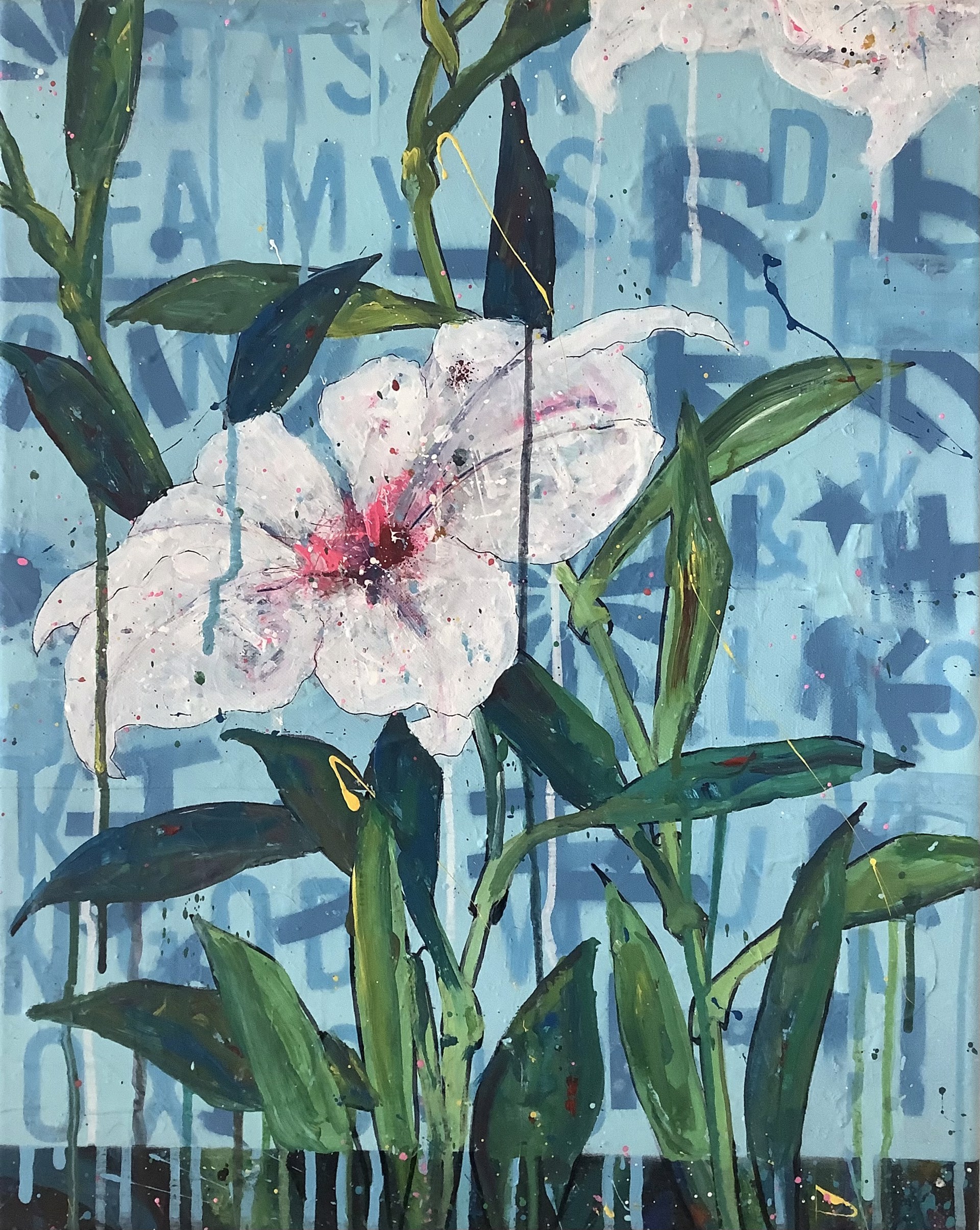 Lilies in a Different Kind of Blue by Andrew Weir