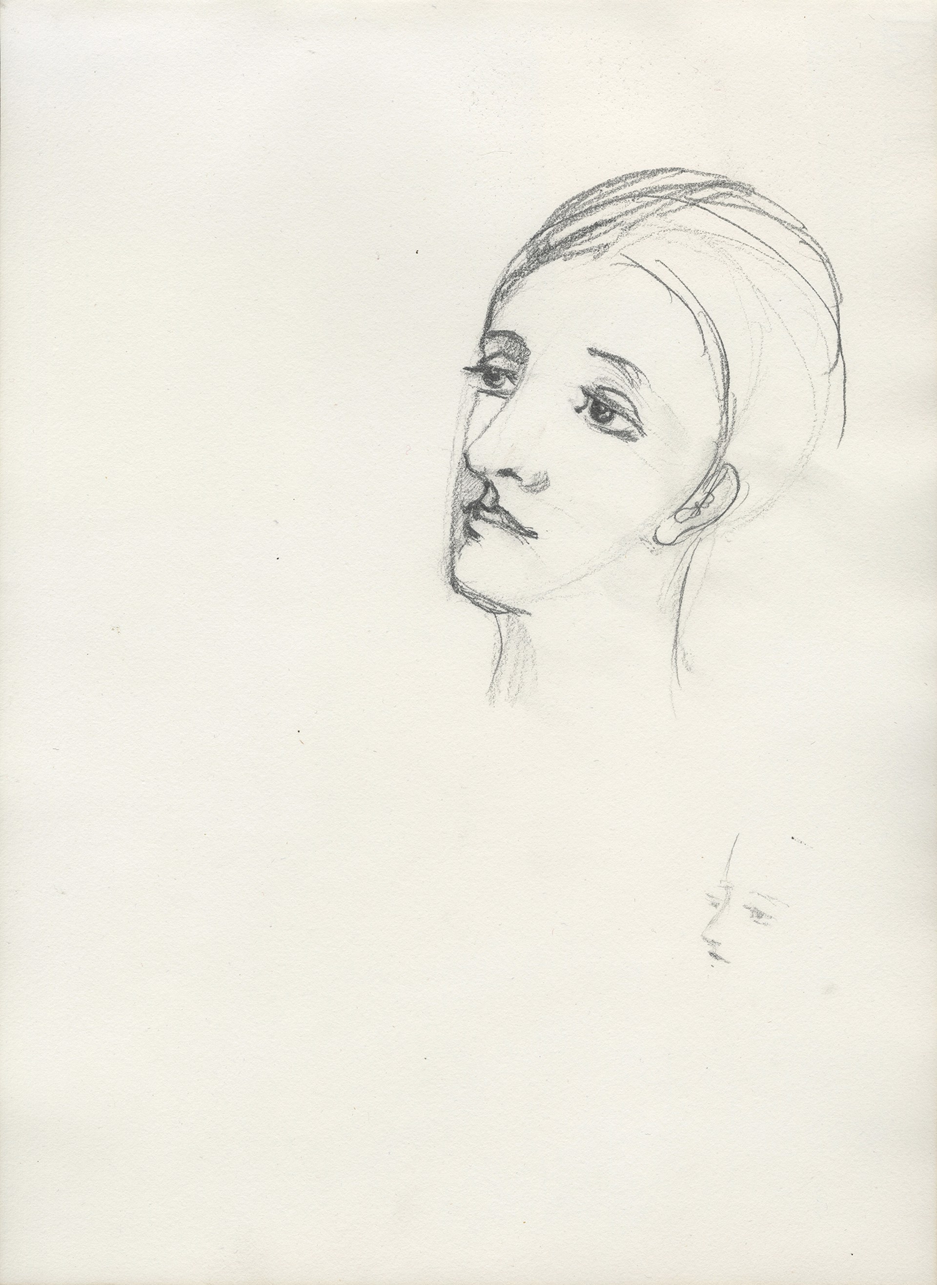 Two Studies of a Woman's Face by Hannah de Rothschild