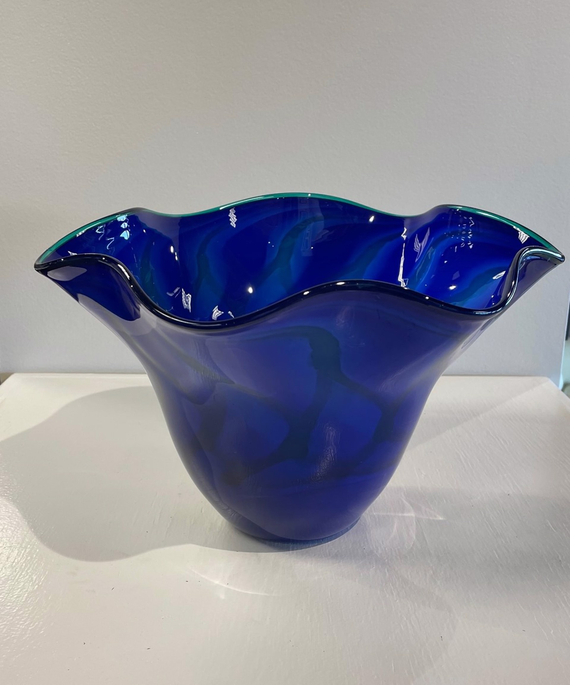 Scallop Bowl - Lapis by AlBo Glass