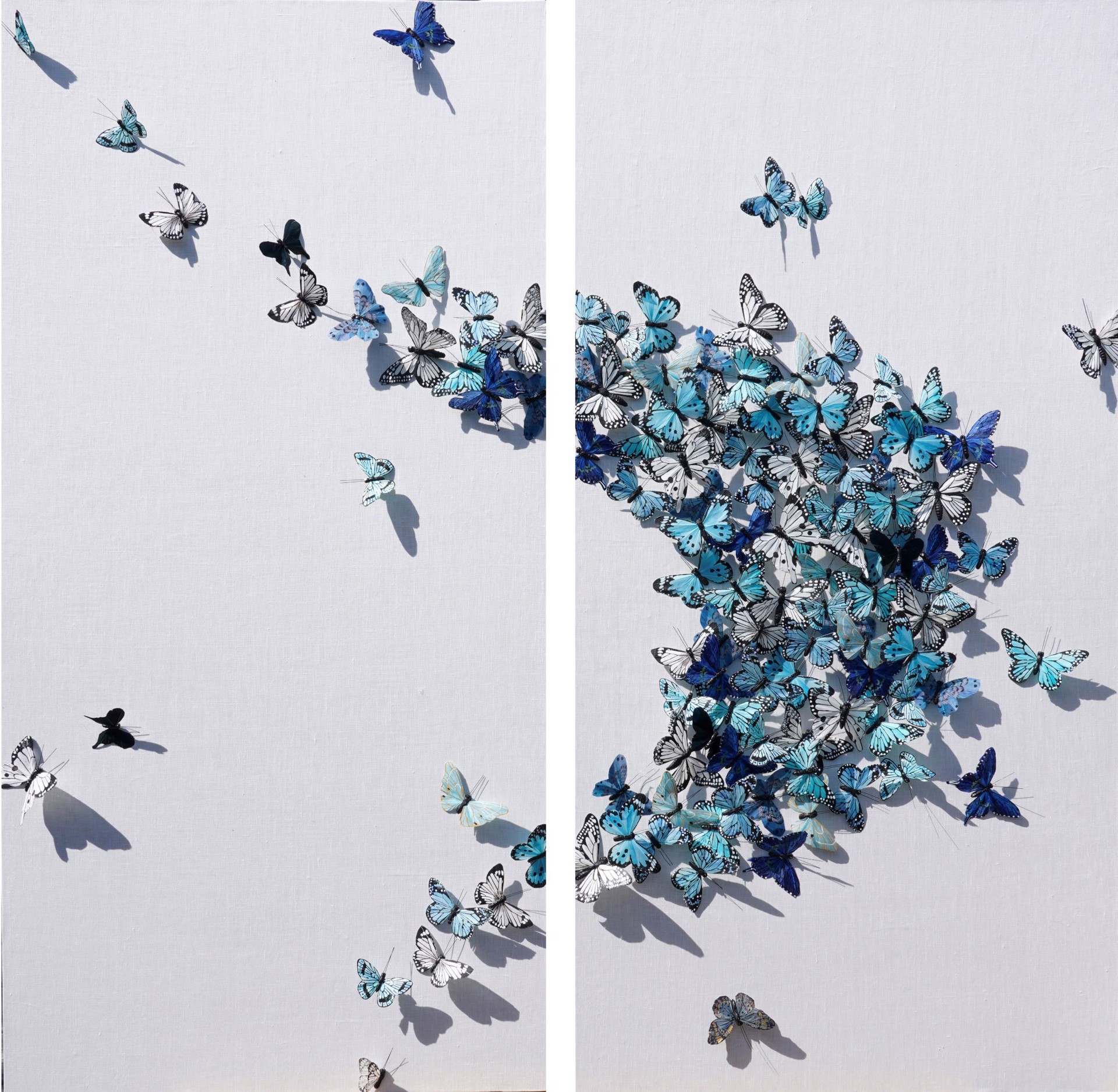 Blue Migration (triptych)  Commission for Sherrill Canet by Juan Carlos Collada