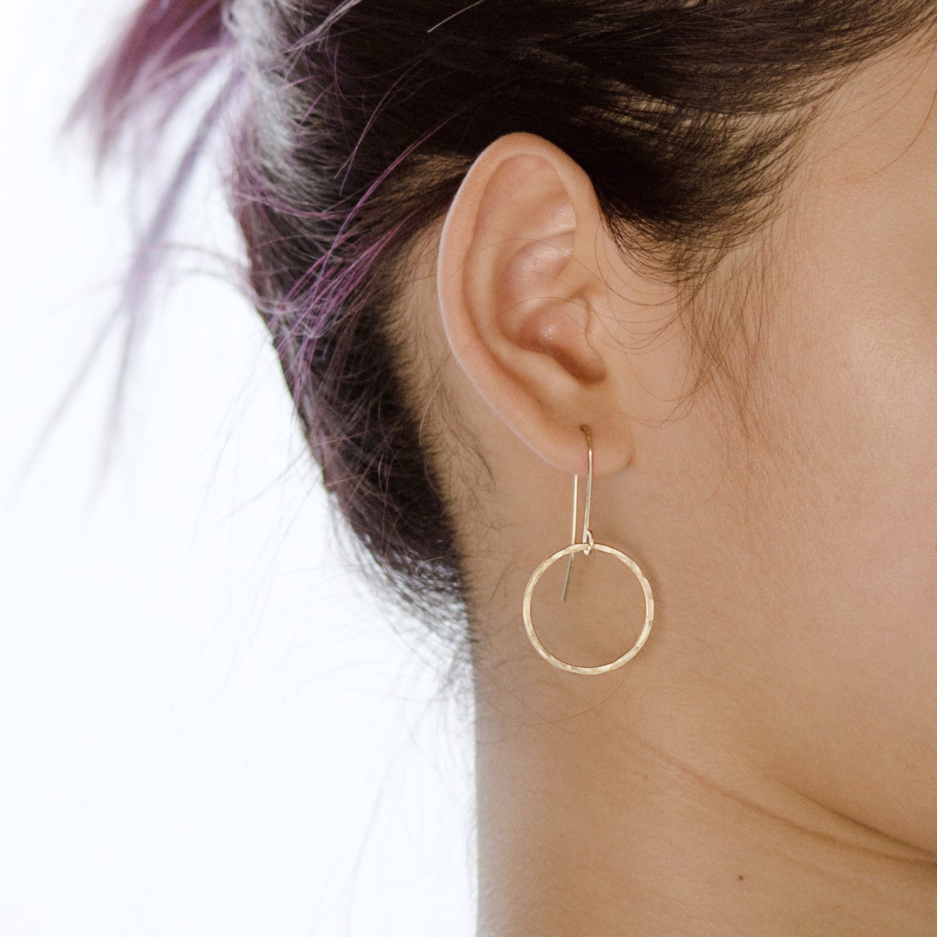 Circle Earrings in Gold by Clementine & Co. Jewelry