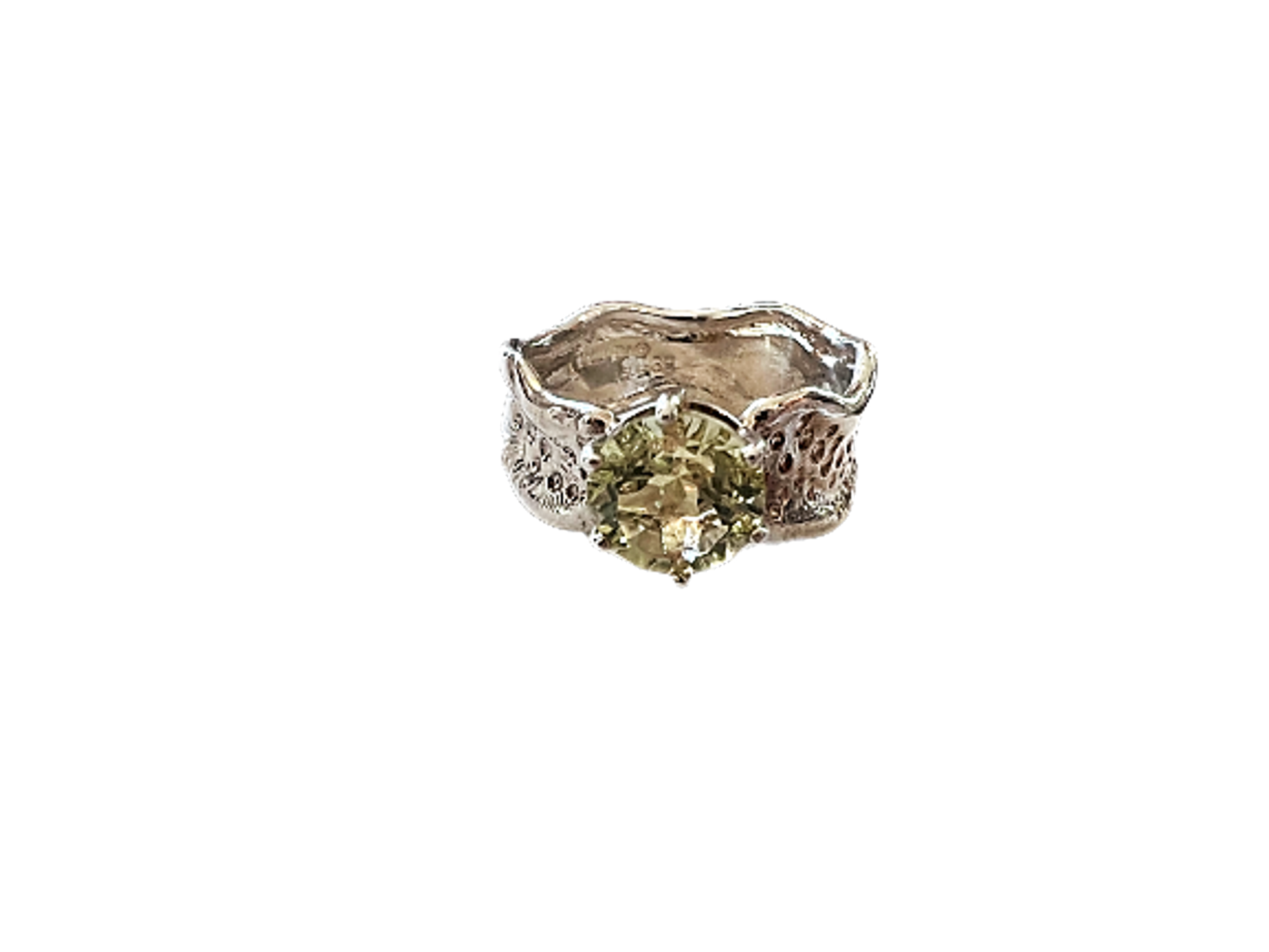Ripple Ring - Lemon Quartz Round by Kristen Baird