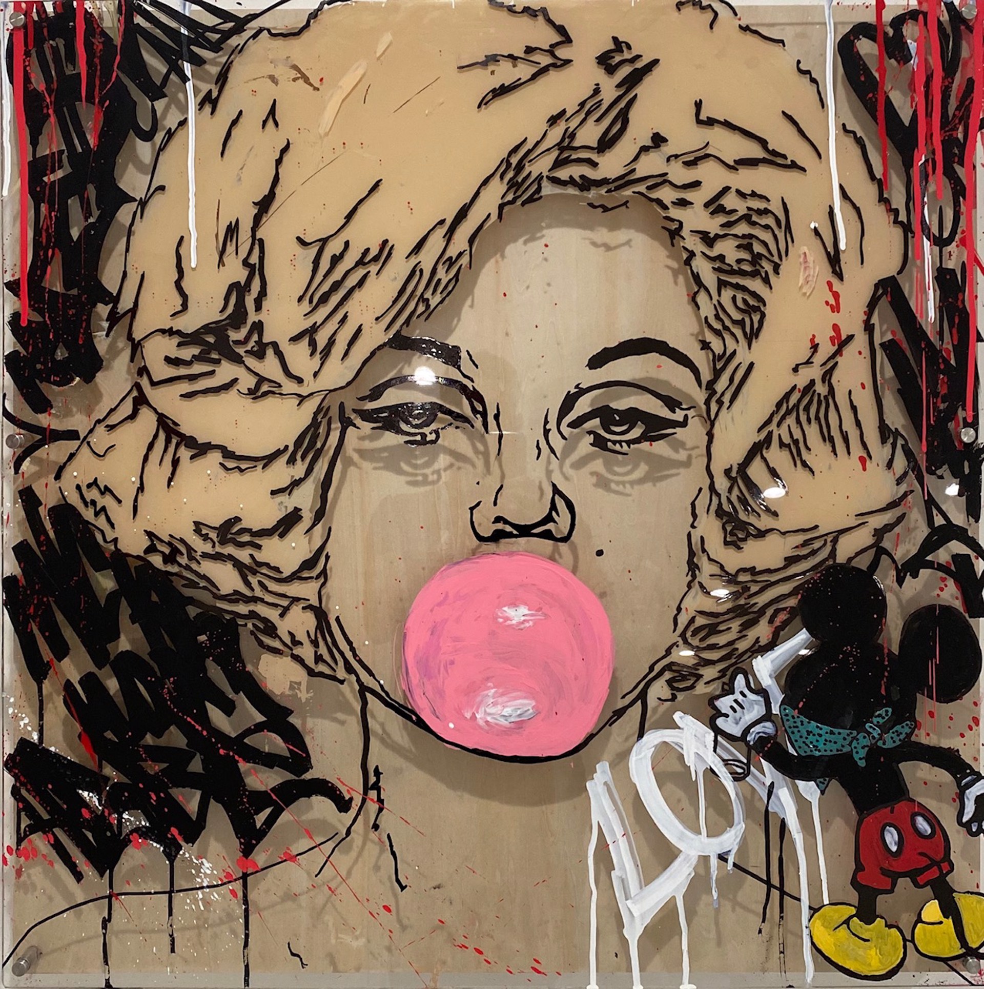 Marilyn Monroe-Bubble Gum by Aaron Gigi