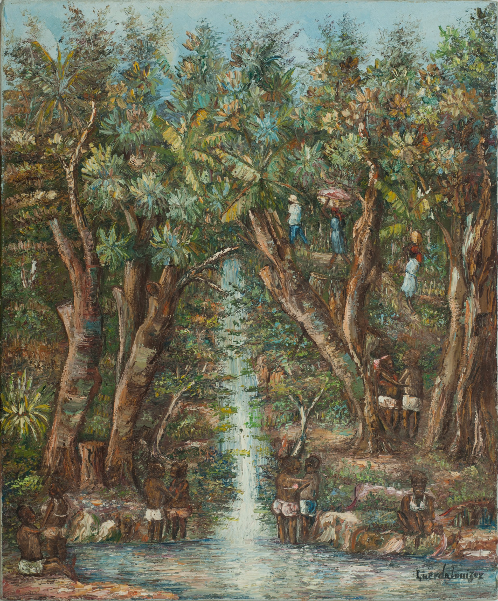 Forest #51-3-96GSN by Guerda Louizor (Haitian, b. 1940)