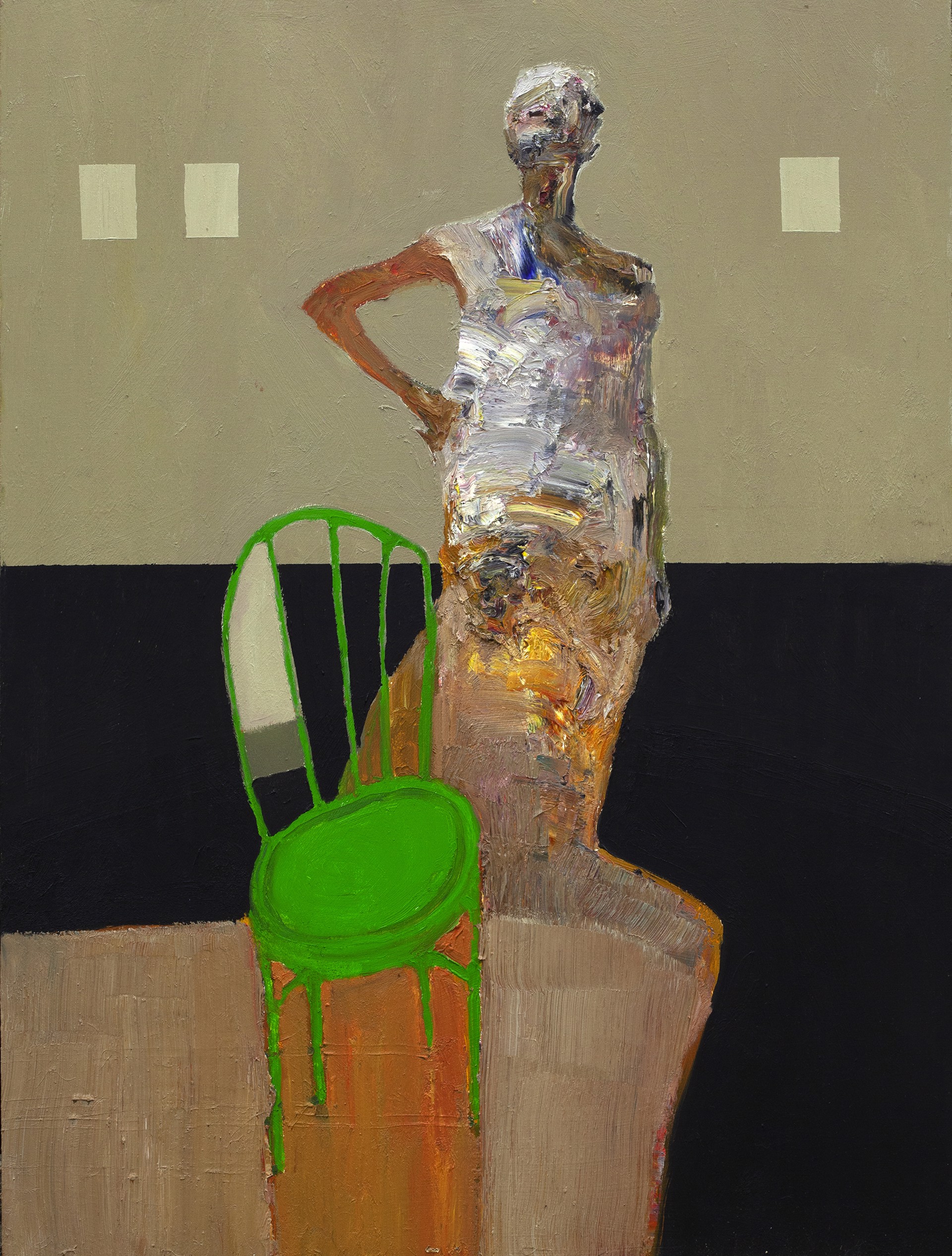 Figure with Green Chair by Dan McCaw