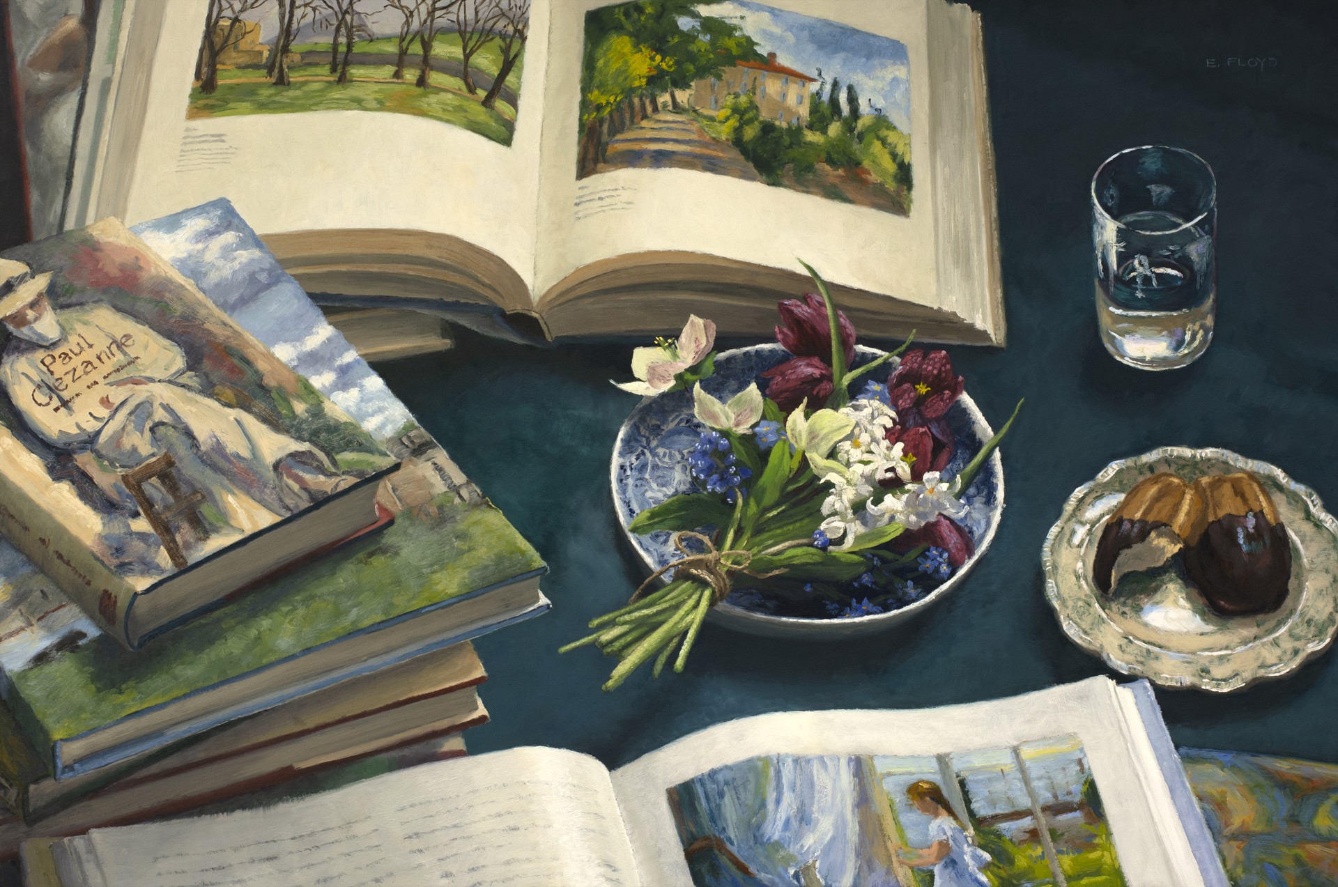 Cezanne & Spring Flowers by Elizabeth Floyd