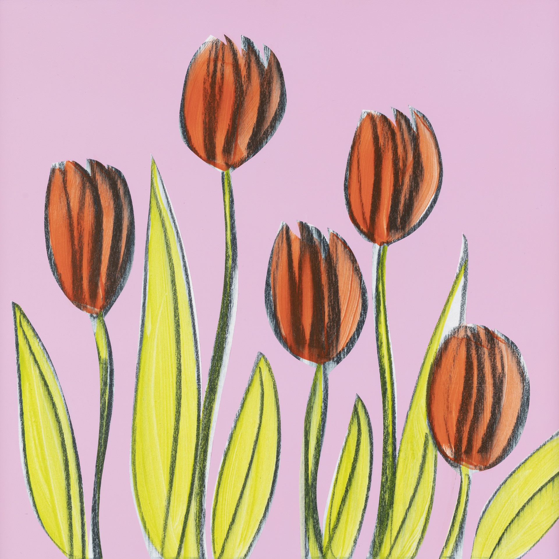 Dancing Tulips by Glory Day Loflin Paintings