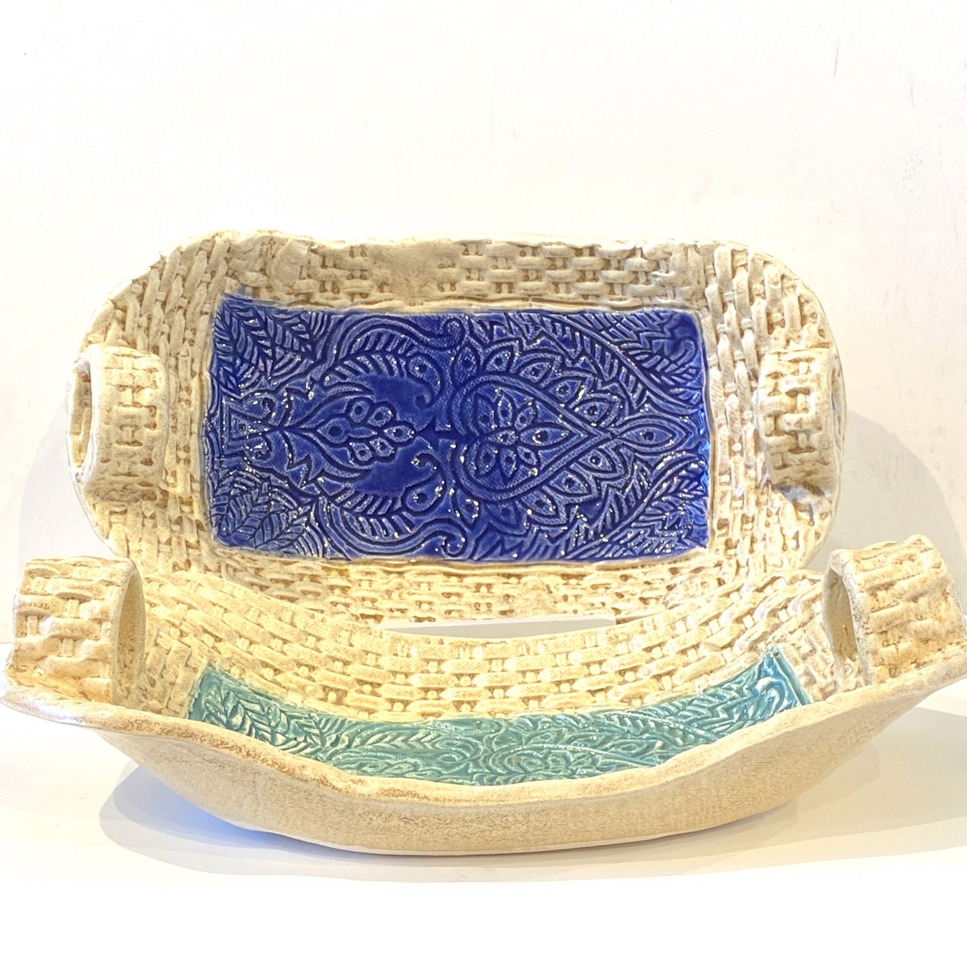 Bread “Basket” Bowl with Handles, Various by Ilene Olanoff