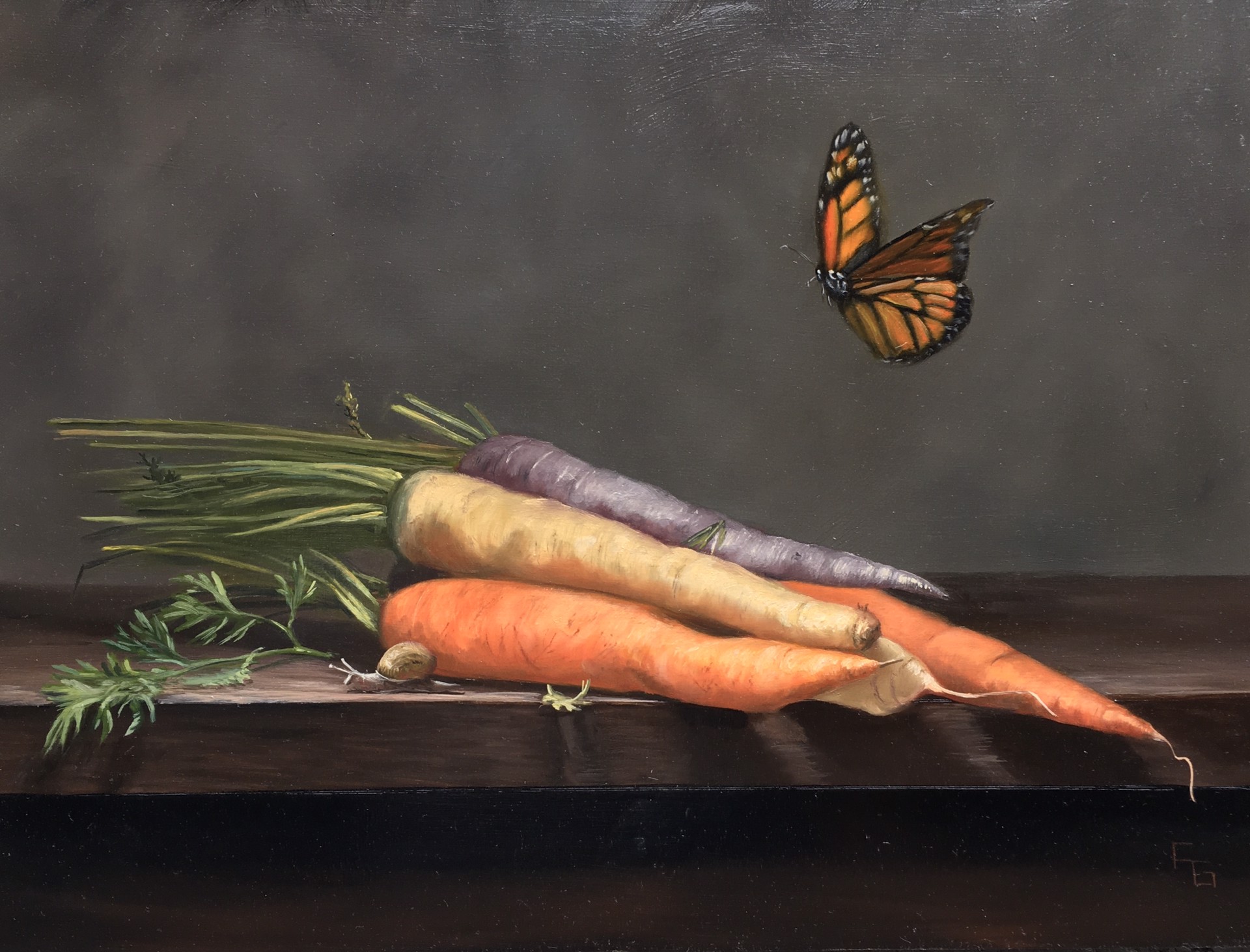 Still Life with Carrots by Frankie Gollub