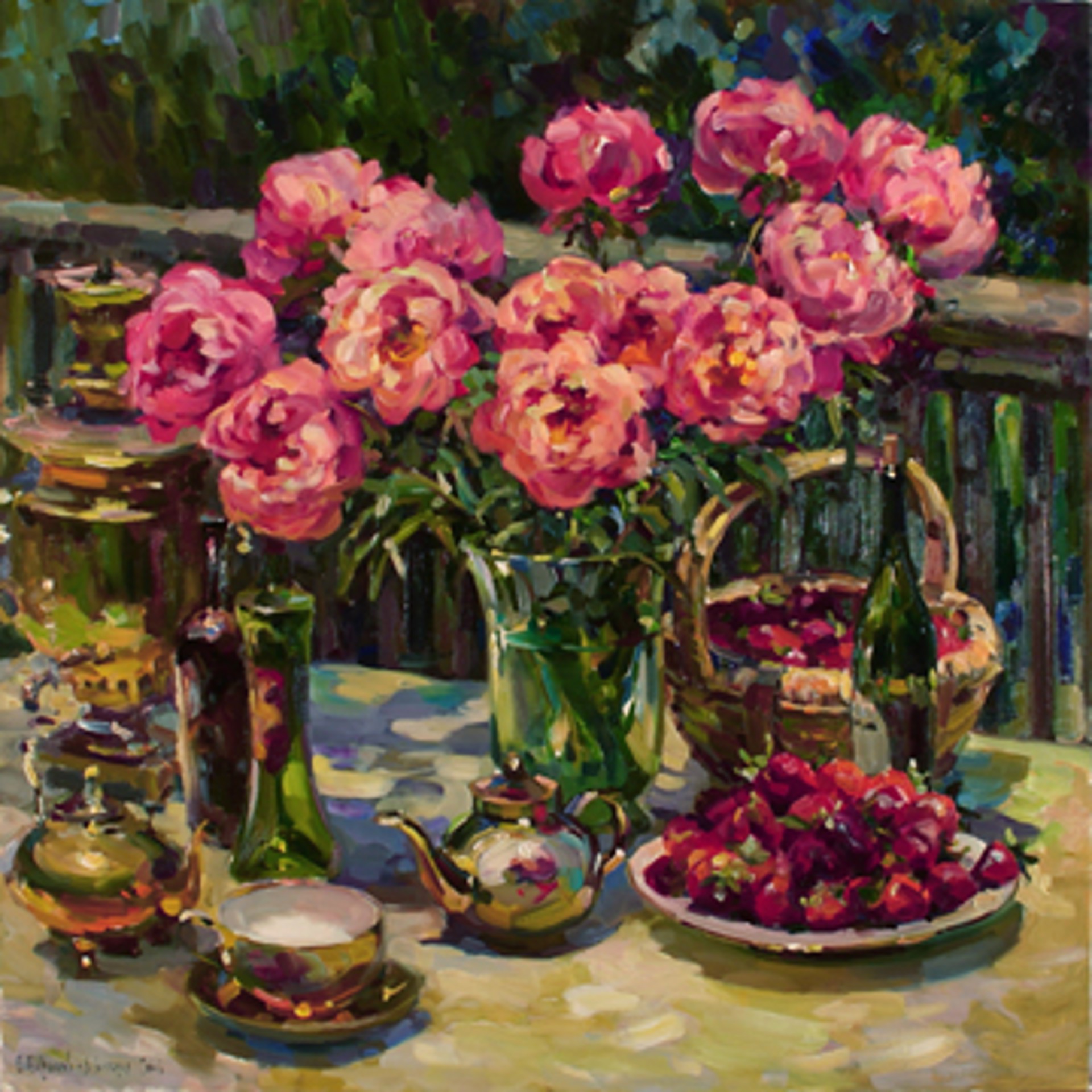 Rosy Peonies by Evgeny & Lydia Baranov