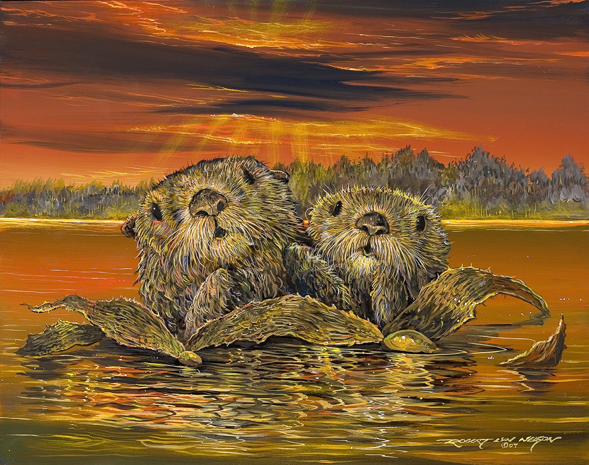 Back From The Brink - Otters by Robert Lyn Nelson