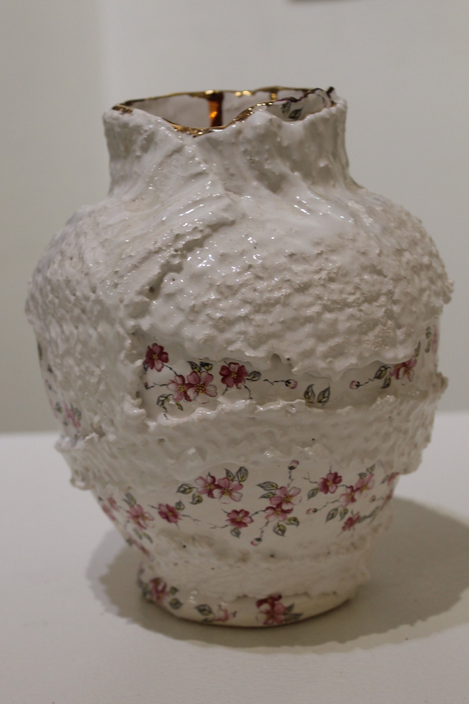 Pink Flower Sweater Vase by Therese Knowles