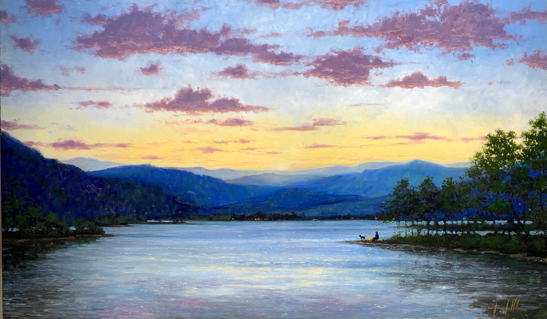 Sunset on Blue Ridge Lake by James J. Williams