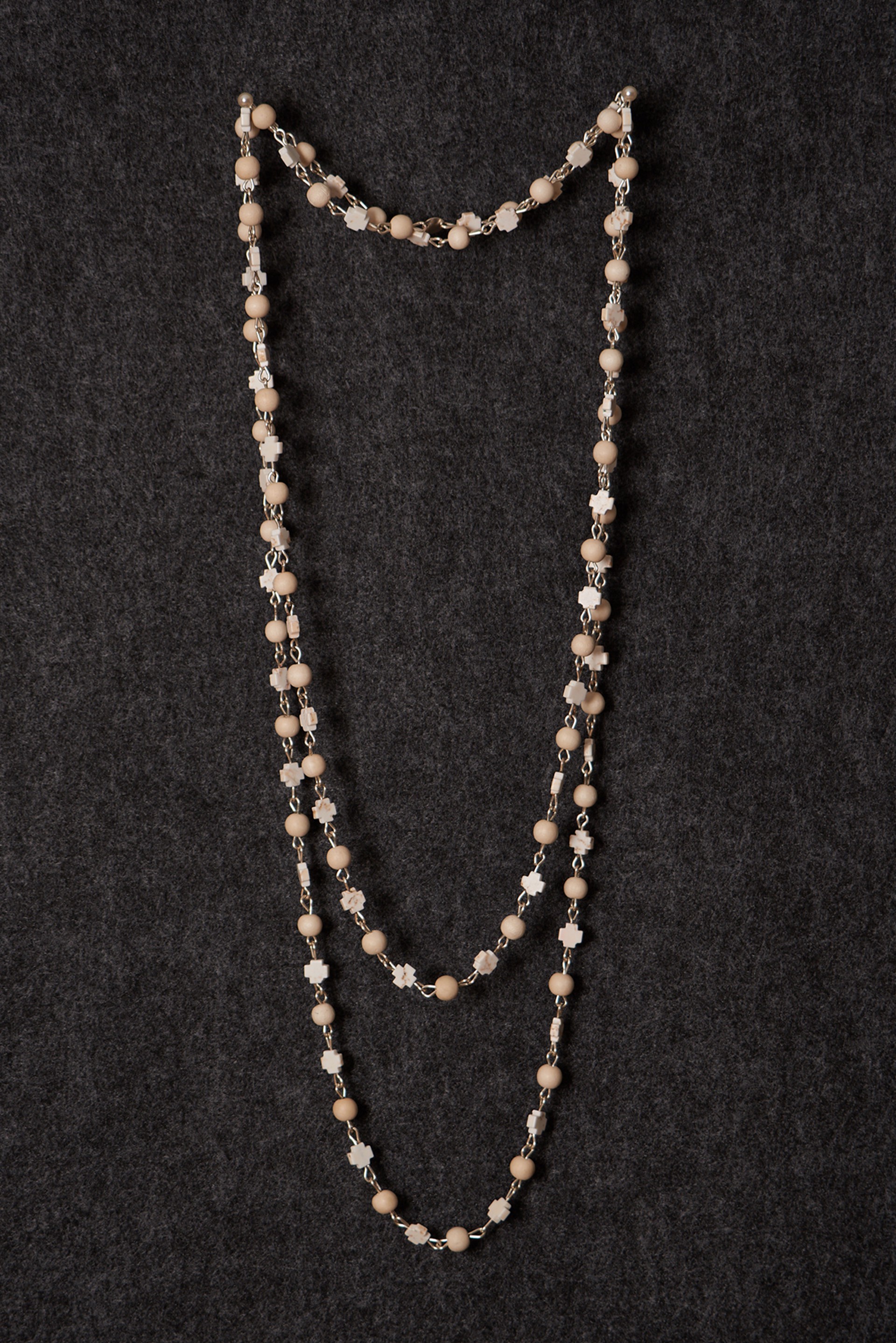 Silver Lattice Long Necklace by Cameron Johnson