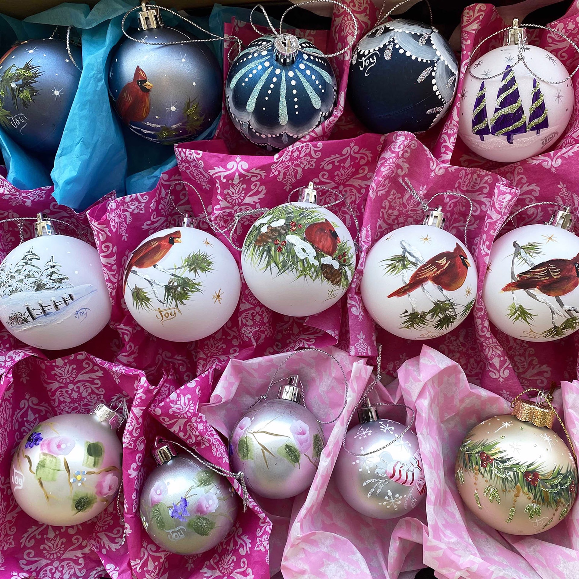 Hand-painted Christmas Balls 2022 by Joy McCallister