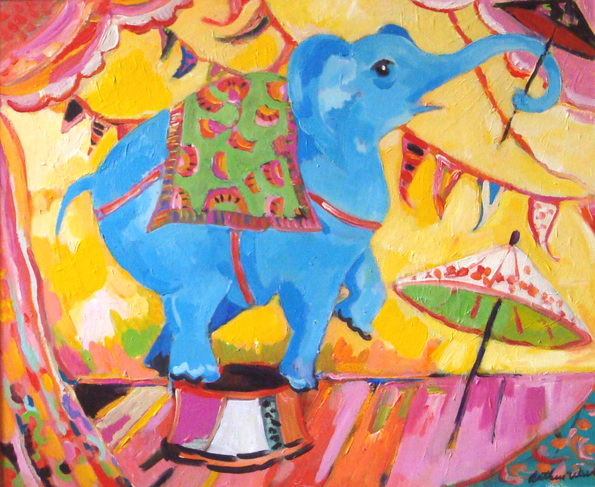 Performing Elephant by Arthur Weeks