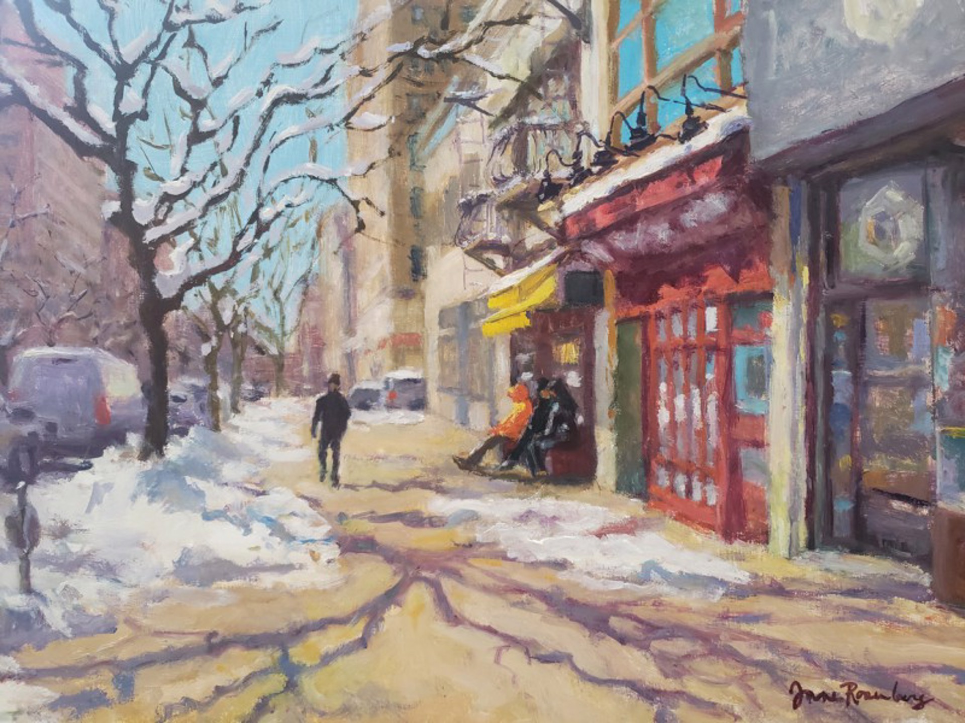 Melting Snow, Broadway and 111th Street by Jane Rosenberg