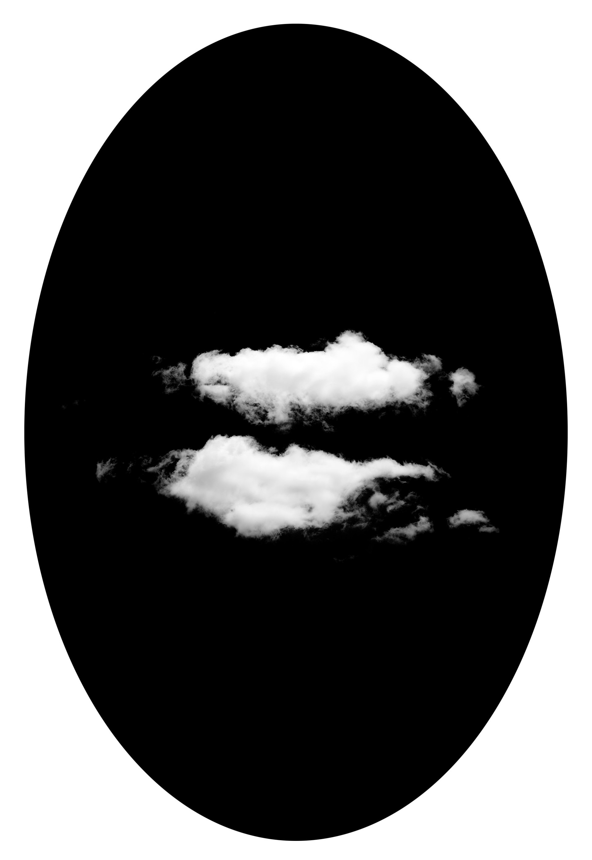 2 small Clouds - Oval by Peter McLennan