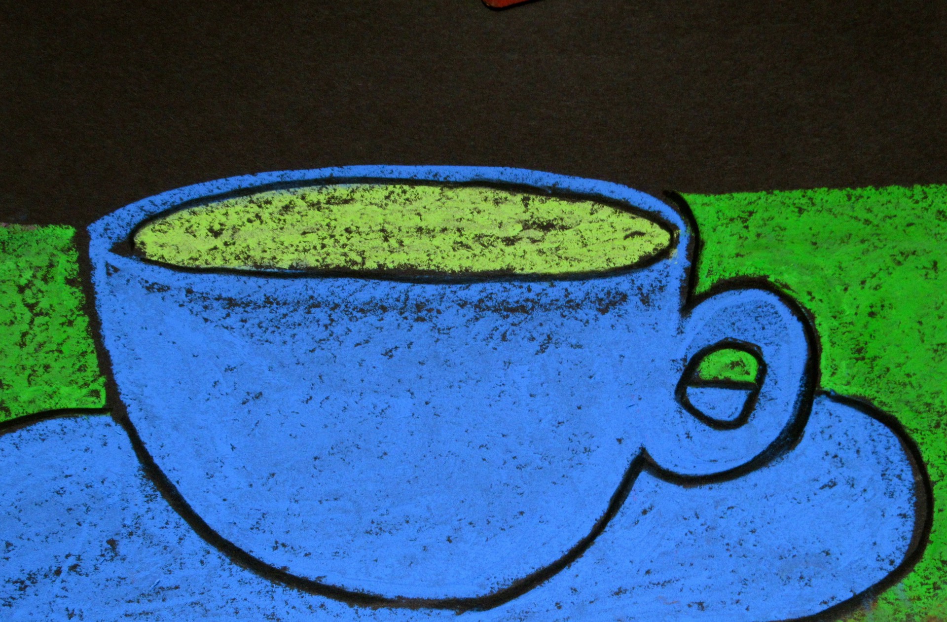 Blue Cup and Saucer by Carole LaRoche