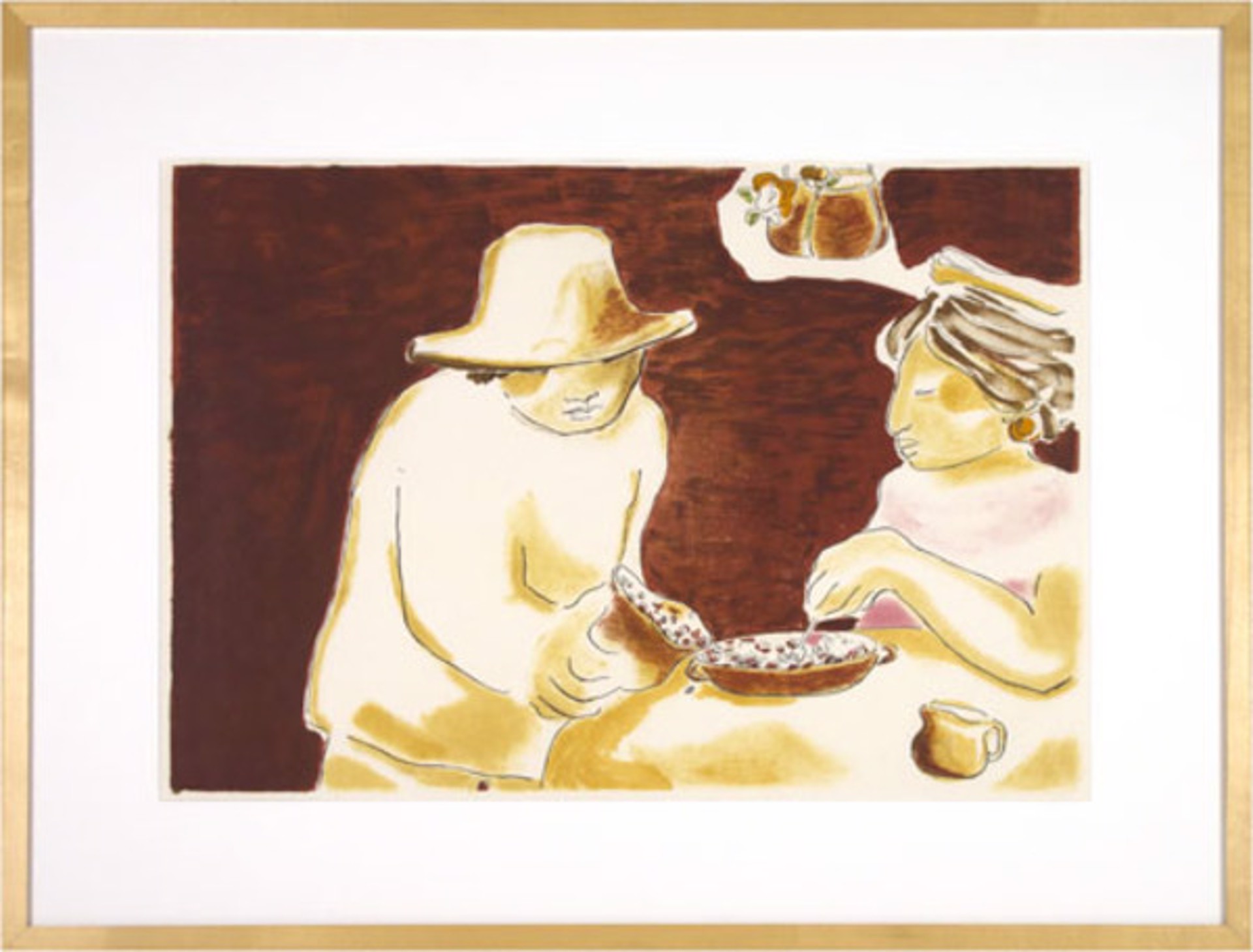 Untitled (2 Women with Beans) by Angelika Thusius