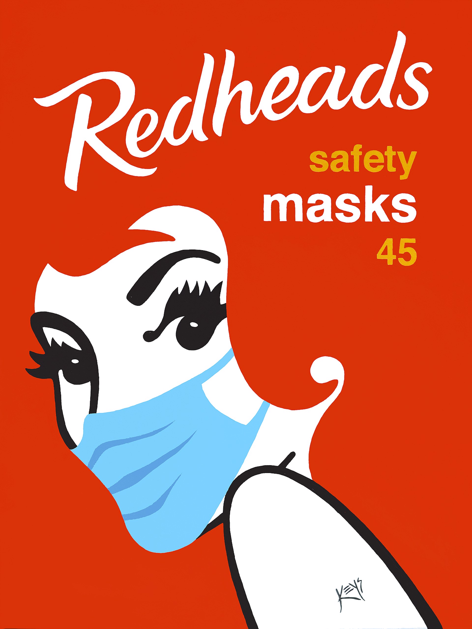 Redheads Safety Masks. by Donald Keys