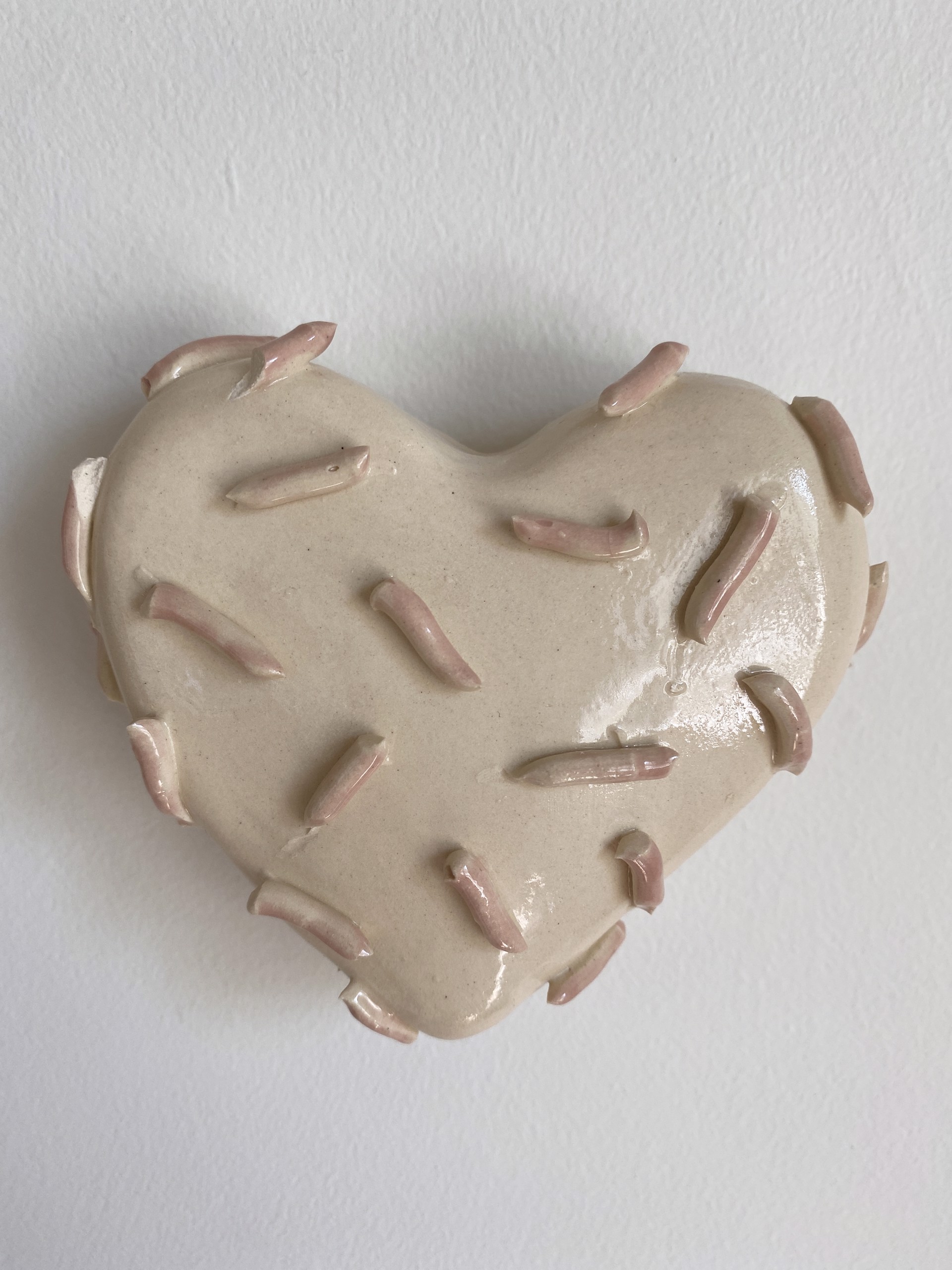Beige Heart With Sprinkles by Liv Antonecchia