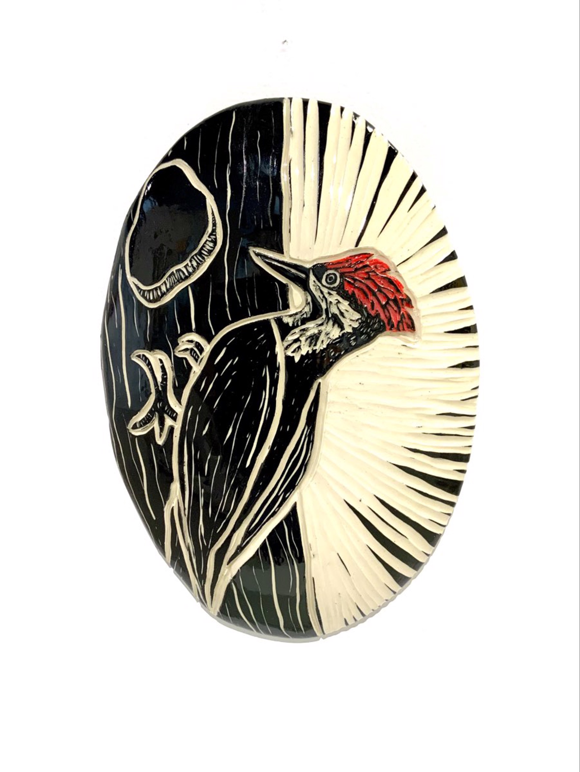 Pileated Woodpecker Wall Tile by Christine Henry