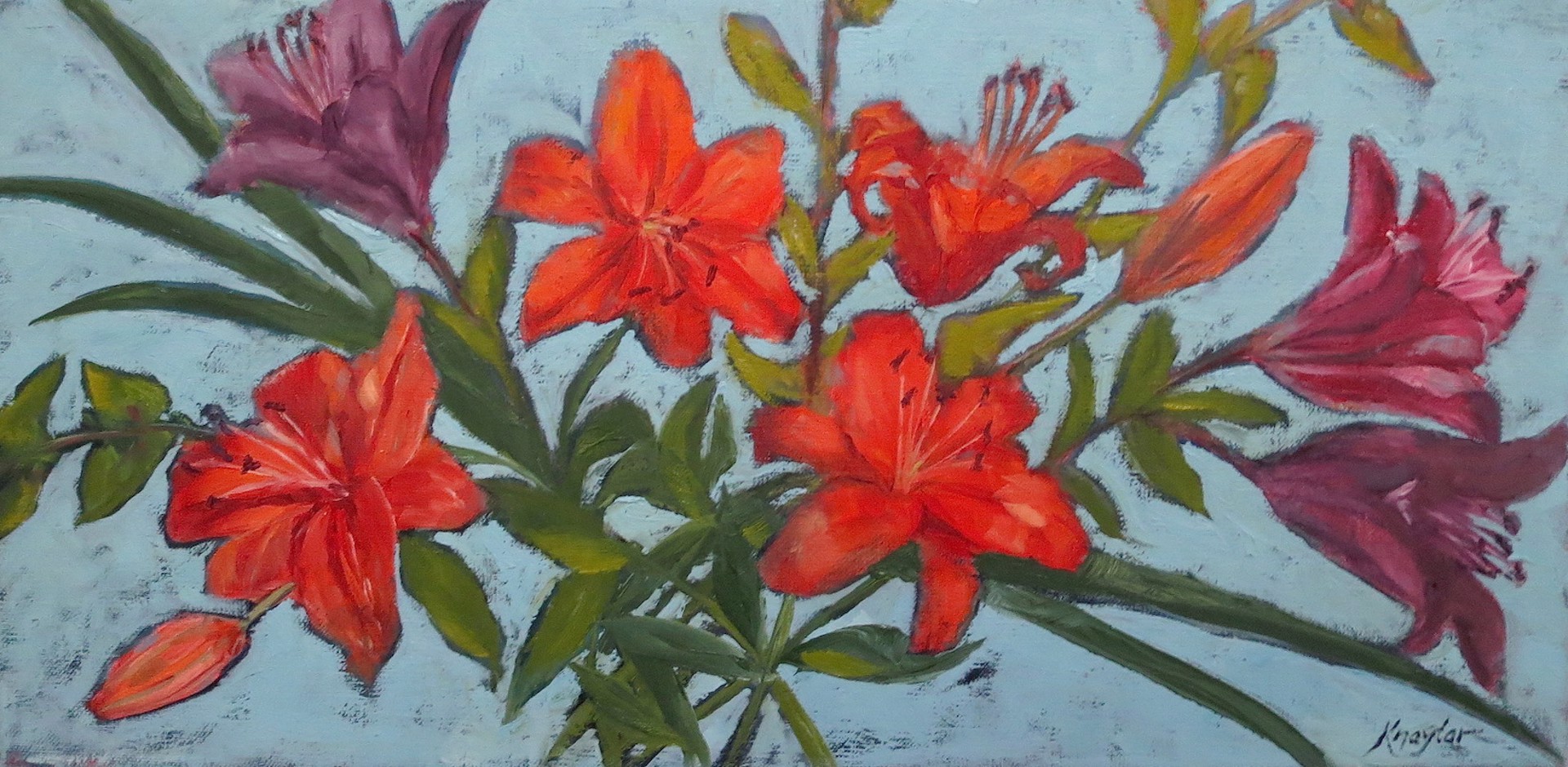 Asiatic Lilies by Karin Naylor