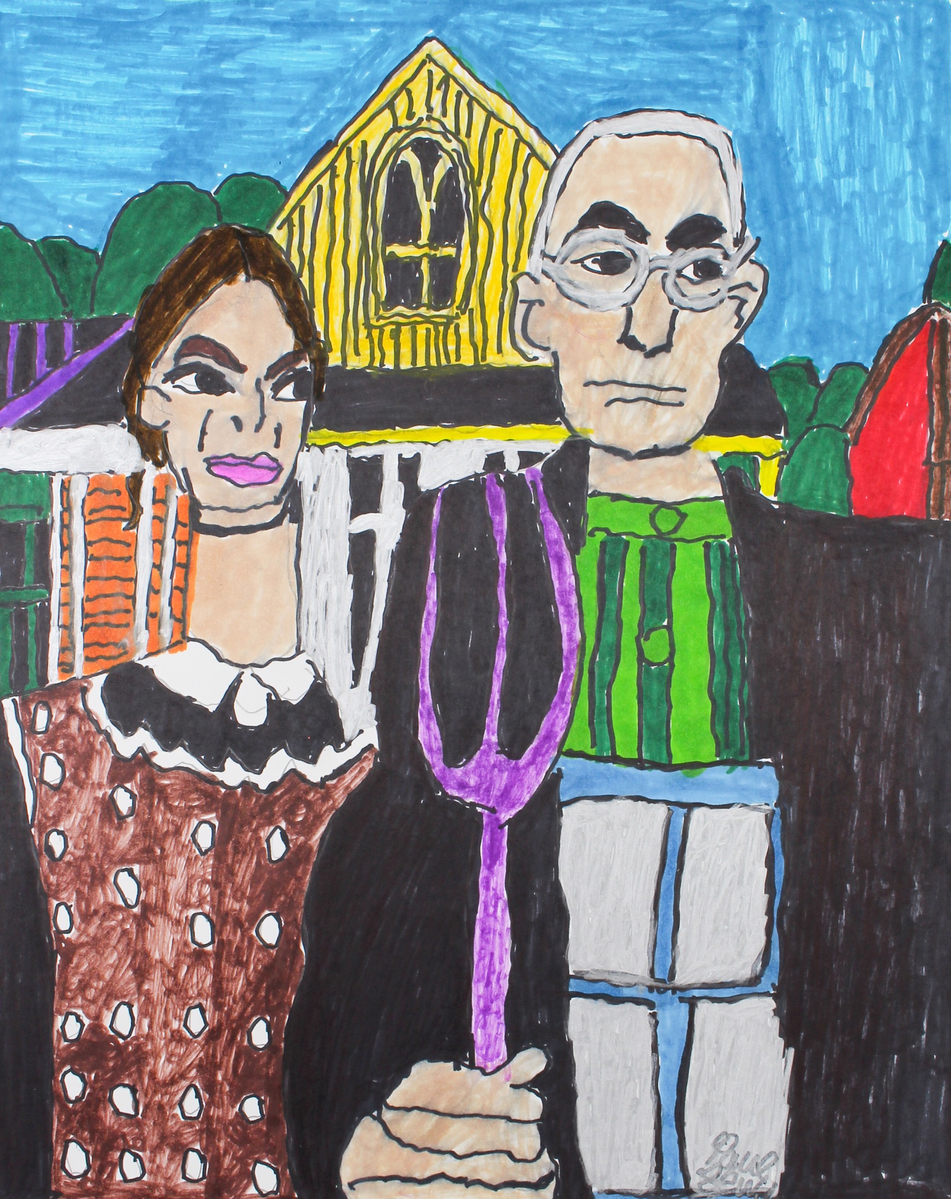 American Gothic by Paul (FRAMED) by Paul Lewis