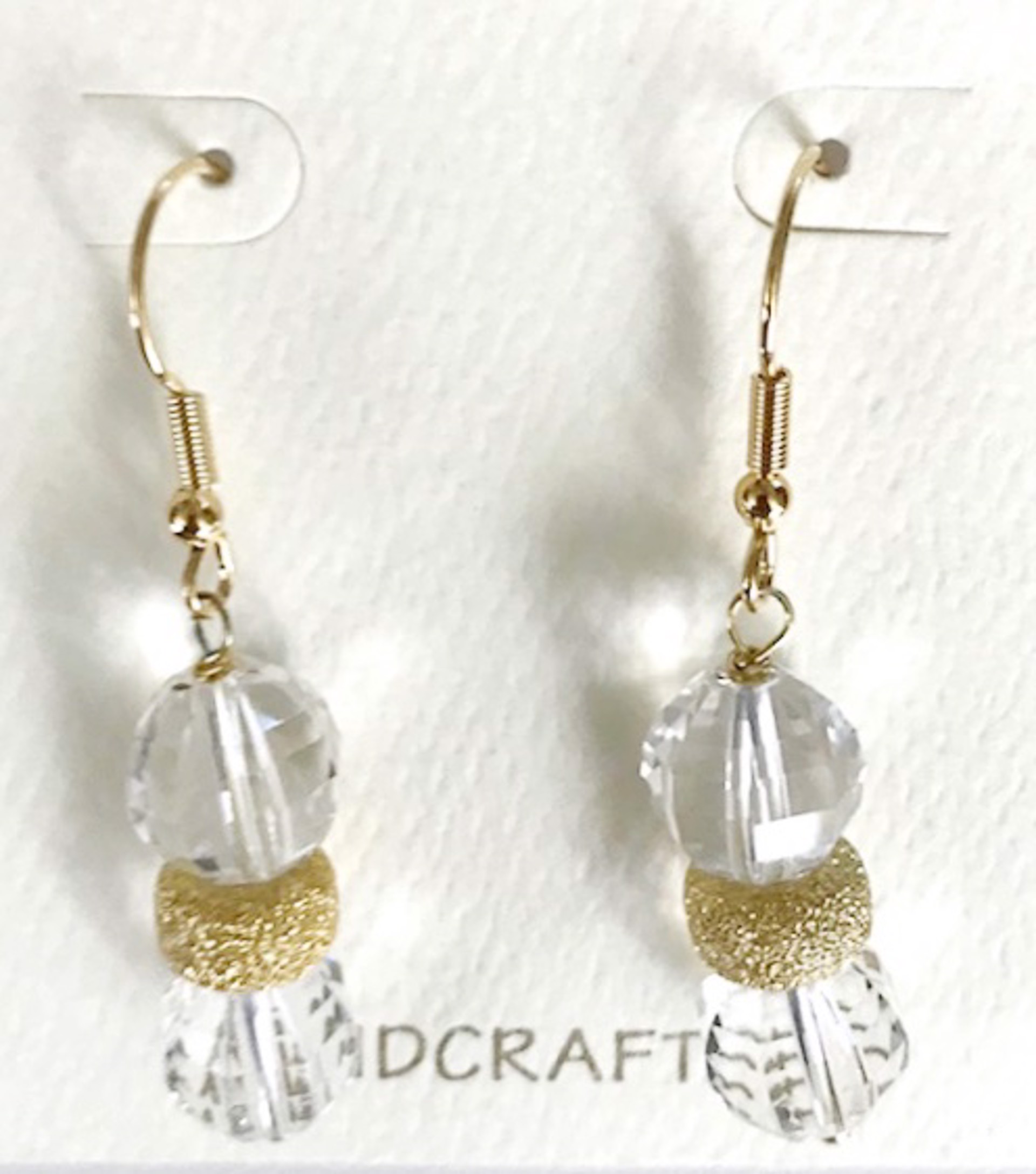 Earrings - Crystal Quartz & Gold Dust Vermeil by Bonnie Jaus