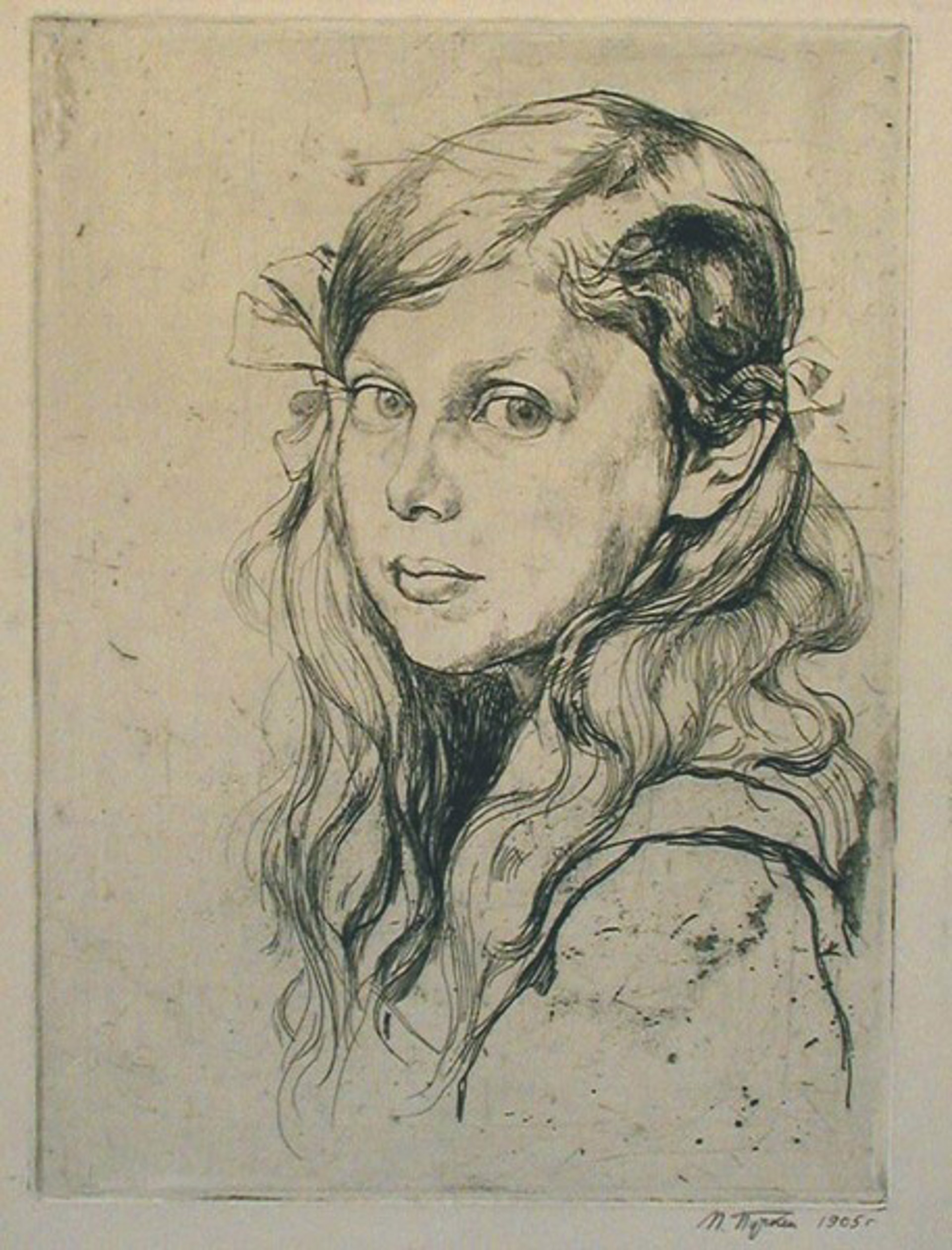 Portrait of Girl by Petr D. Buchkin