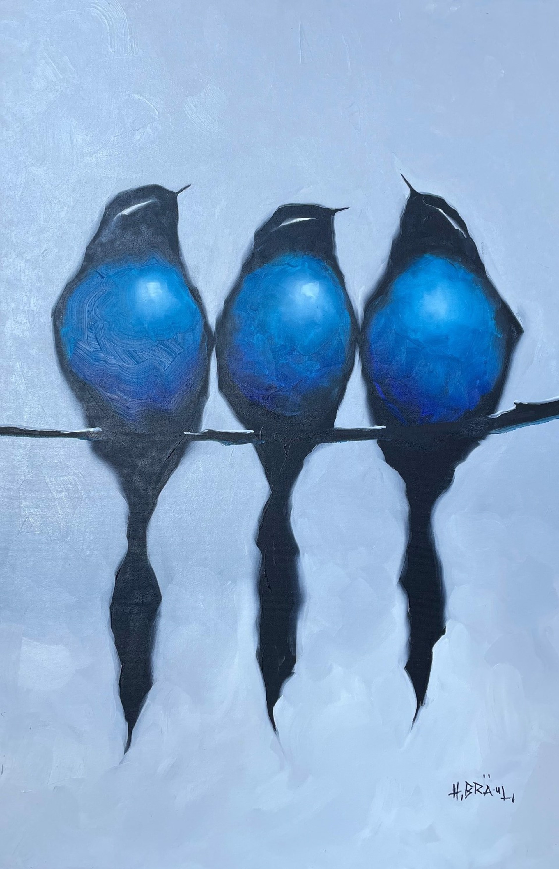 Blue Bird Trio Commission by Harold Braul