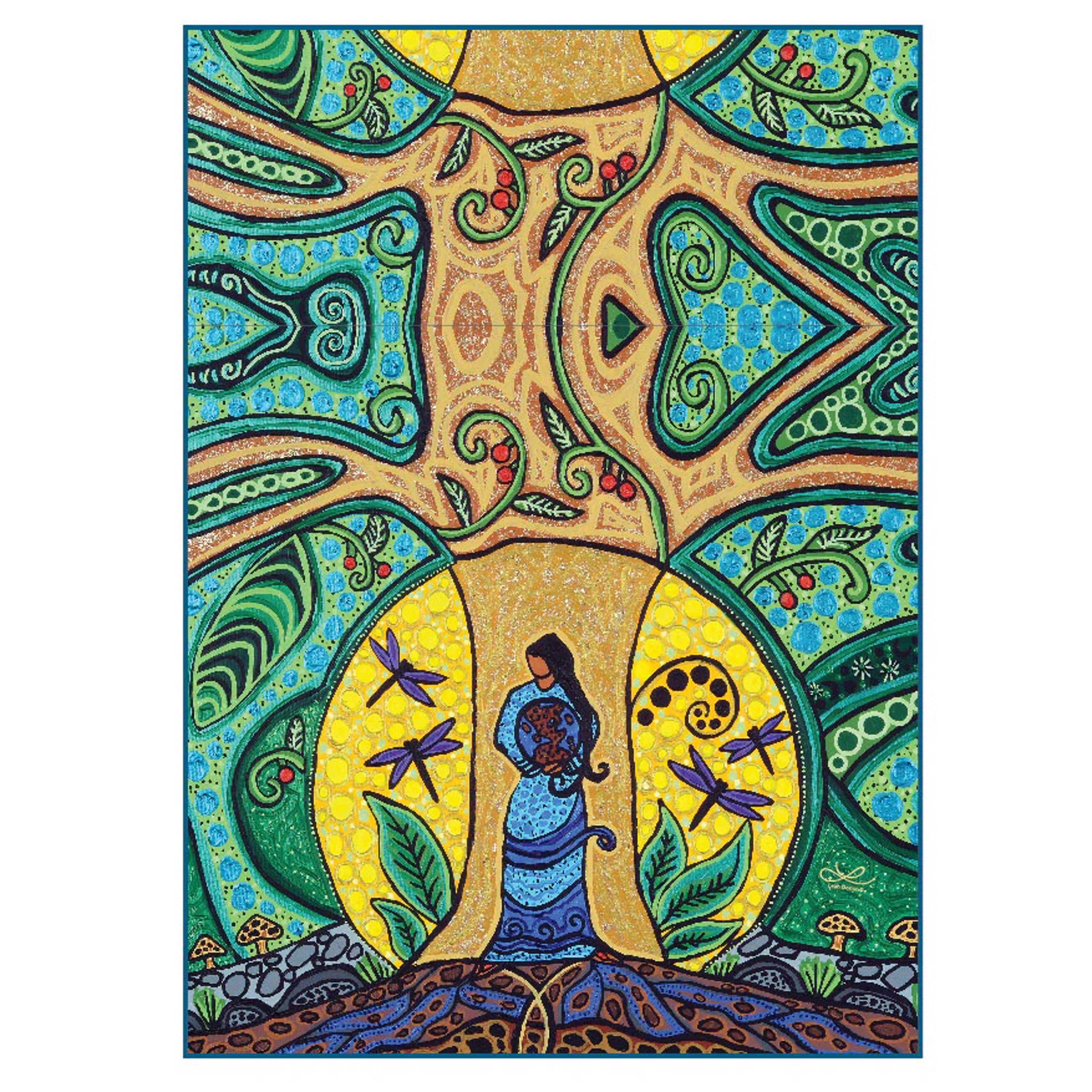 Strong Earth Woman Microfibre Towel by Leah Dorion