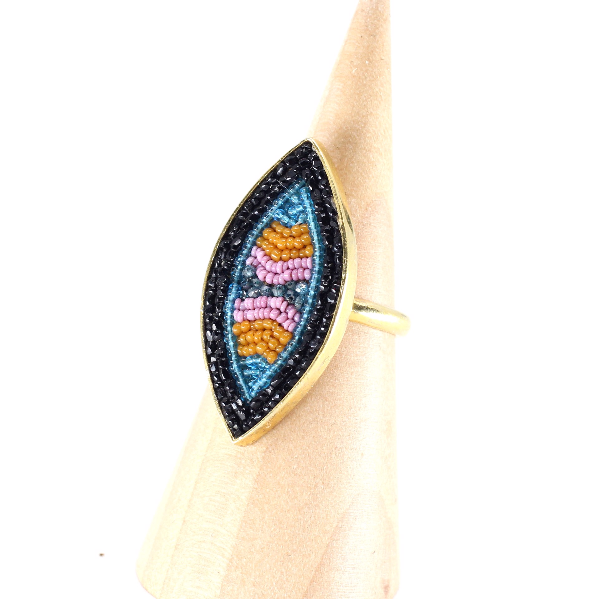 Beaded Ring (Size 6.5) by Hollis Chitto