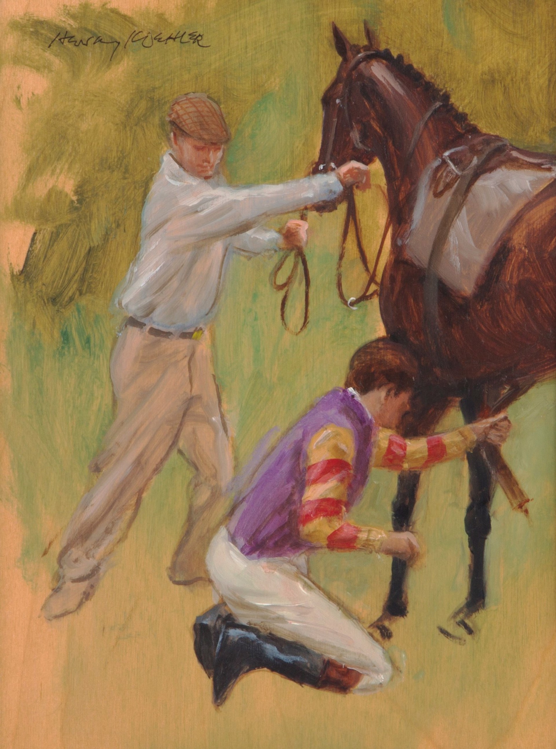 Jockey Saddling by Henry Koehler