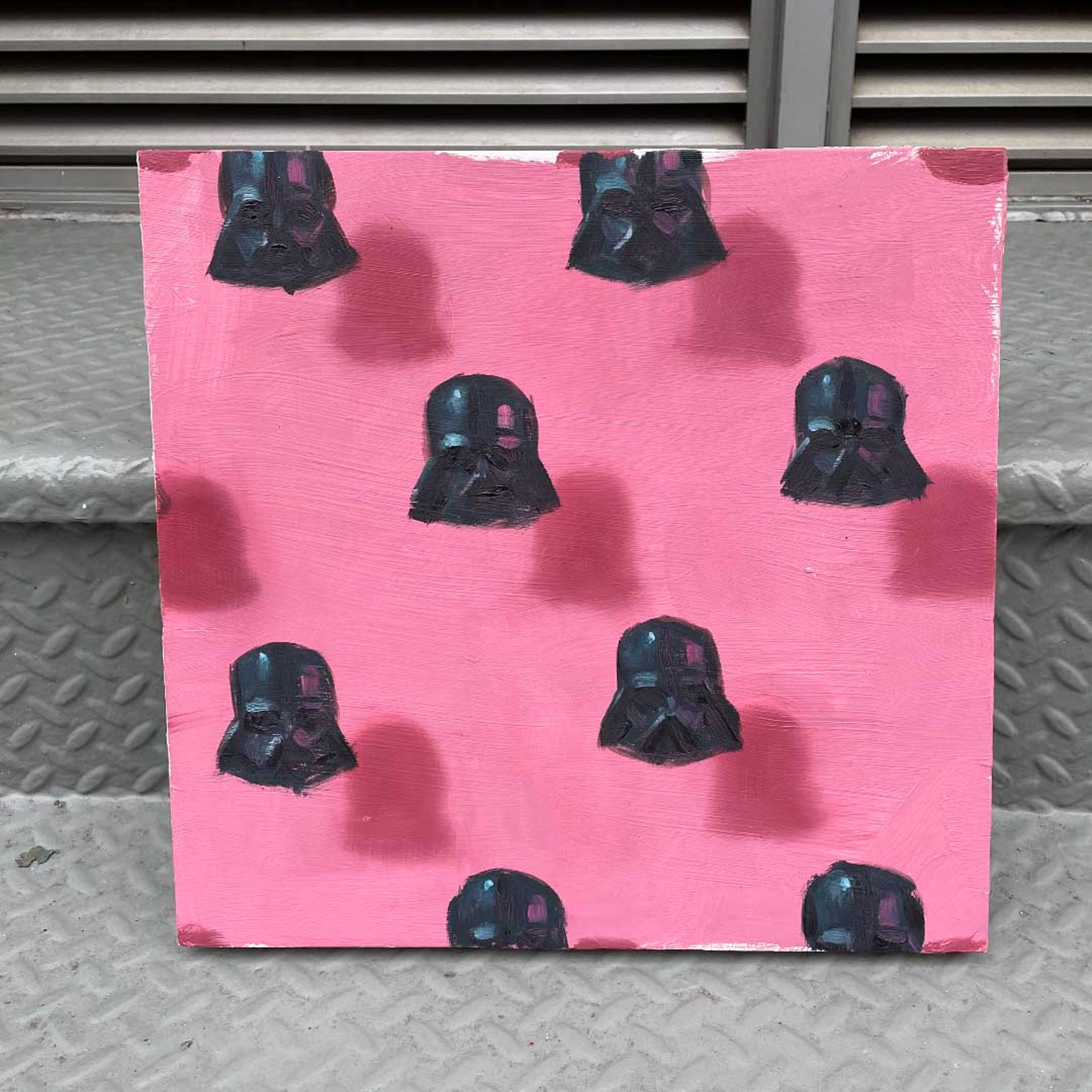 Vaders on pink by Dan Pelonis
