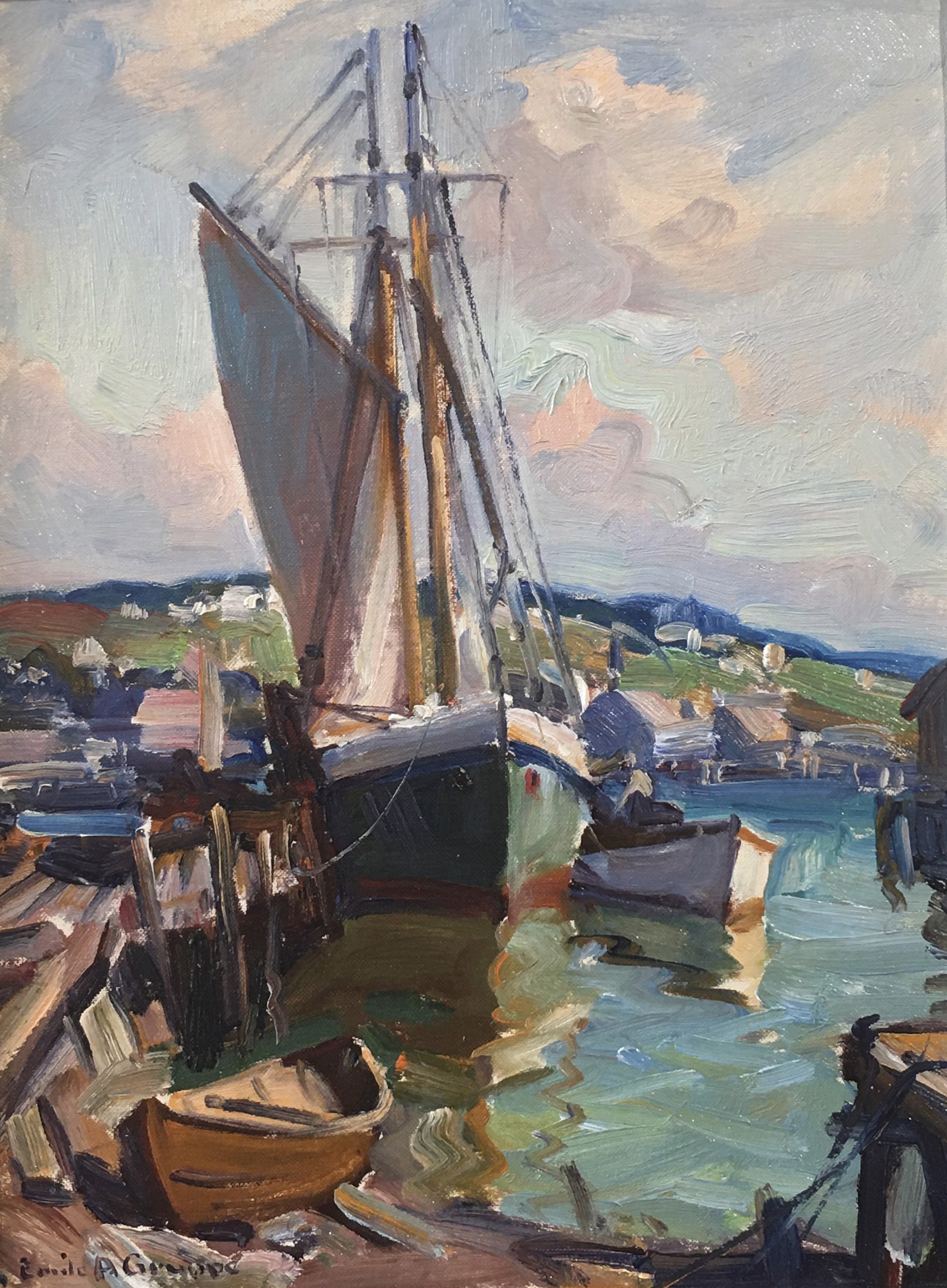 Seven Seas Wharf, Gloucester by Emile Albert Gruppe (1896-1978)
