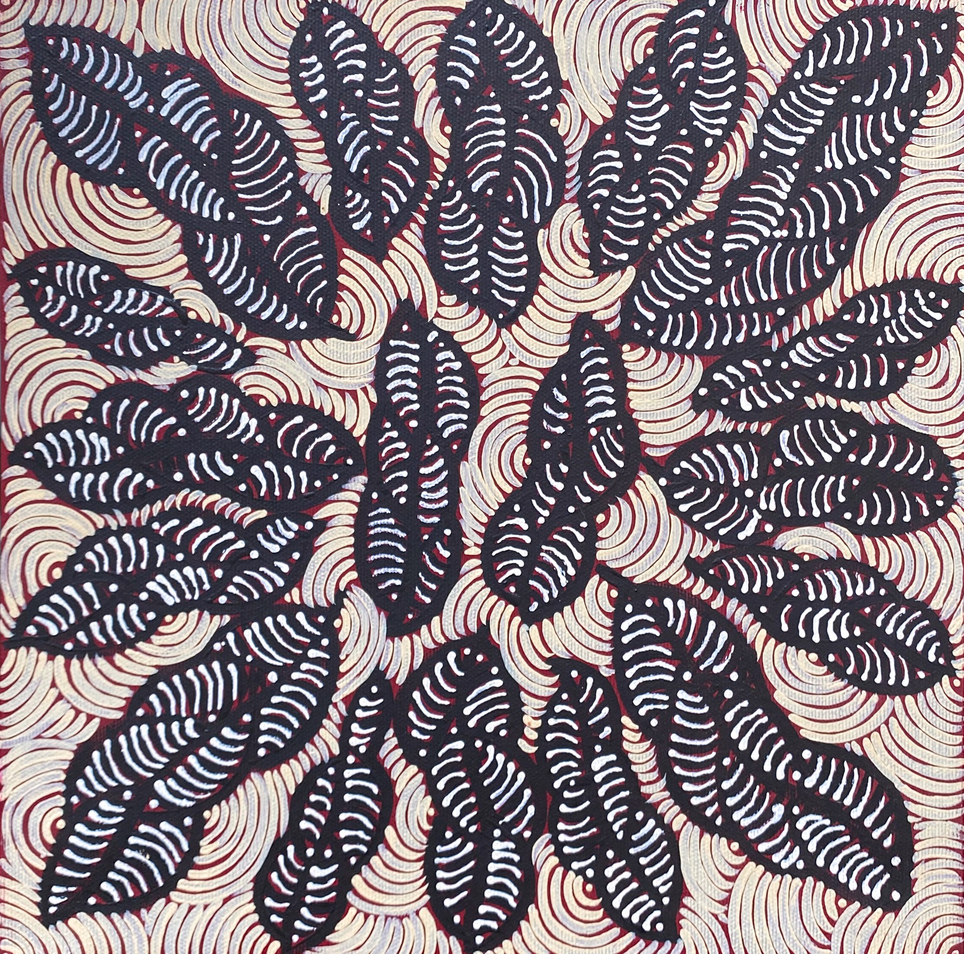 Geraldine Napururrla Langdon- Ngurlu Jukurrpa (Native Seed Dreaming) by Warlukurlangu Artists