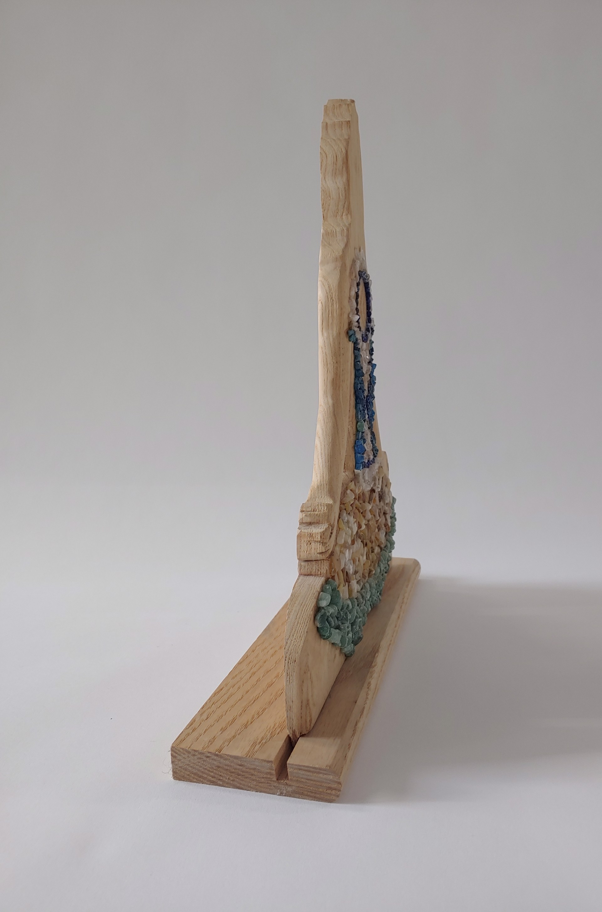 Bejeweled Goddess - Wood Sculpture by David Amdur