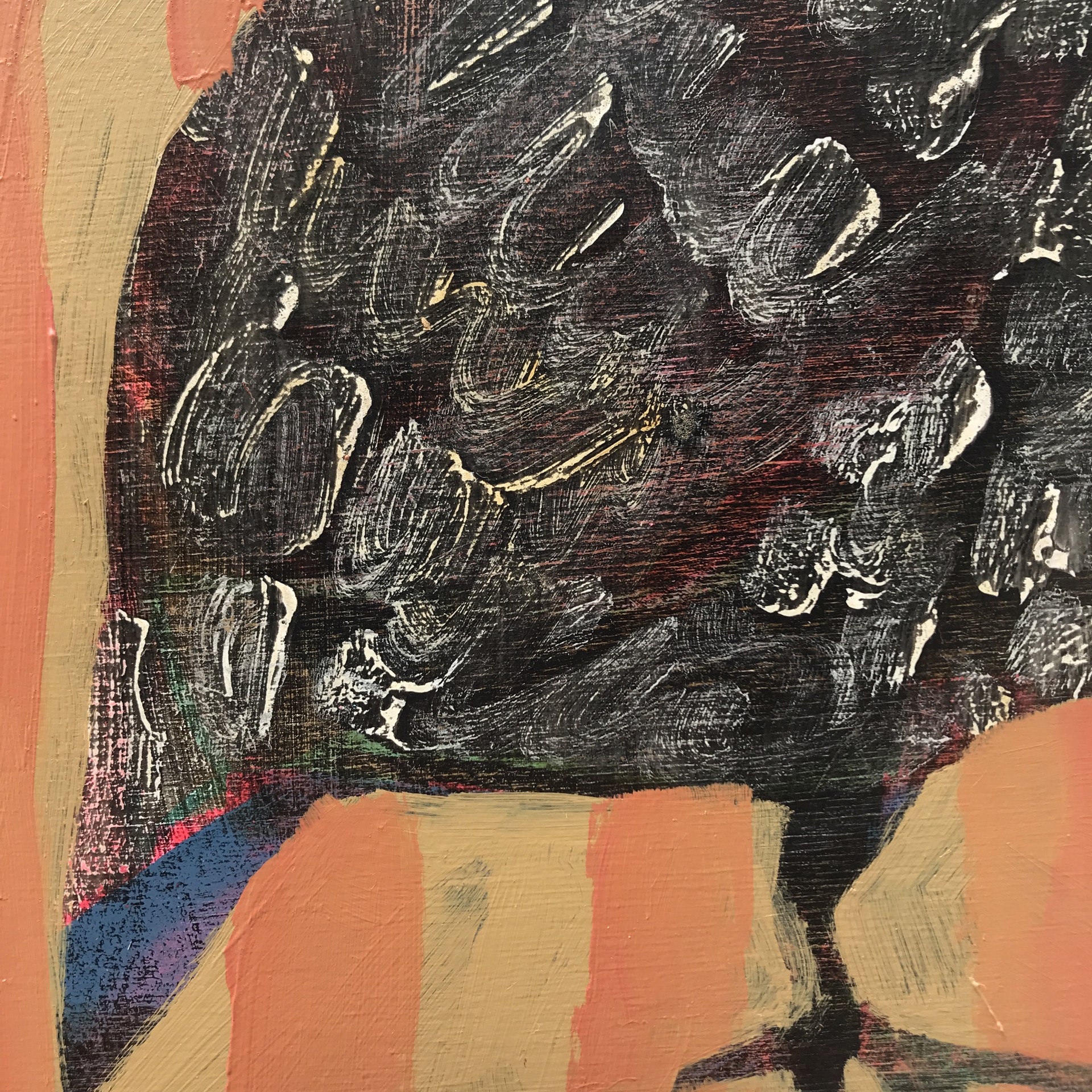 Guinea Hen in Striped Field by Rachael Van Dyke