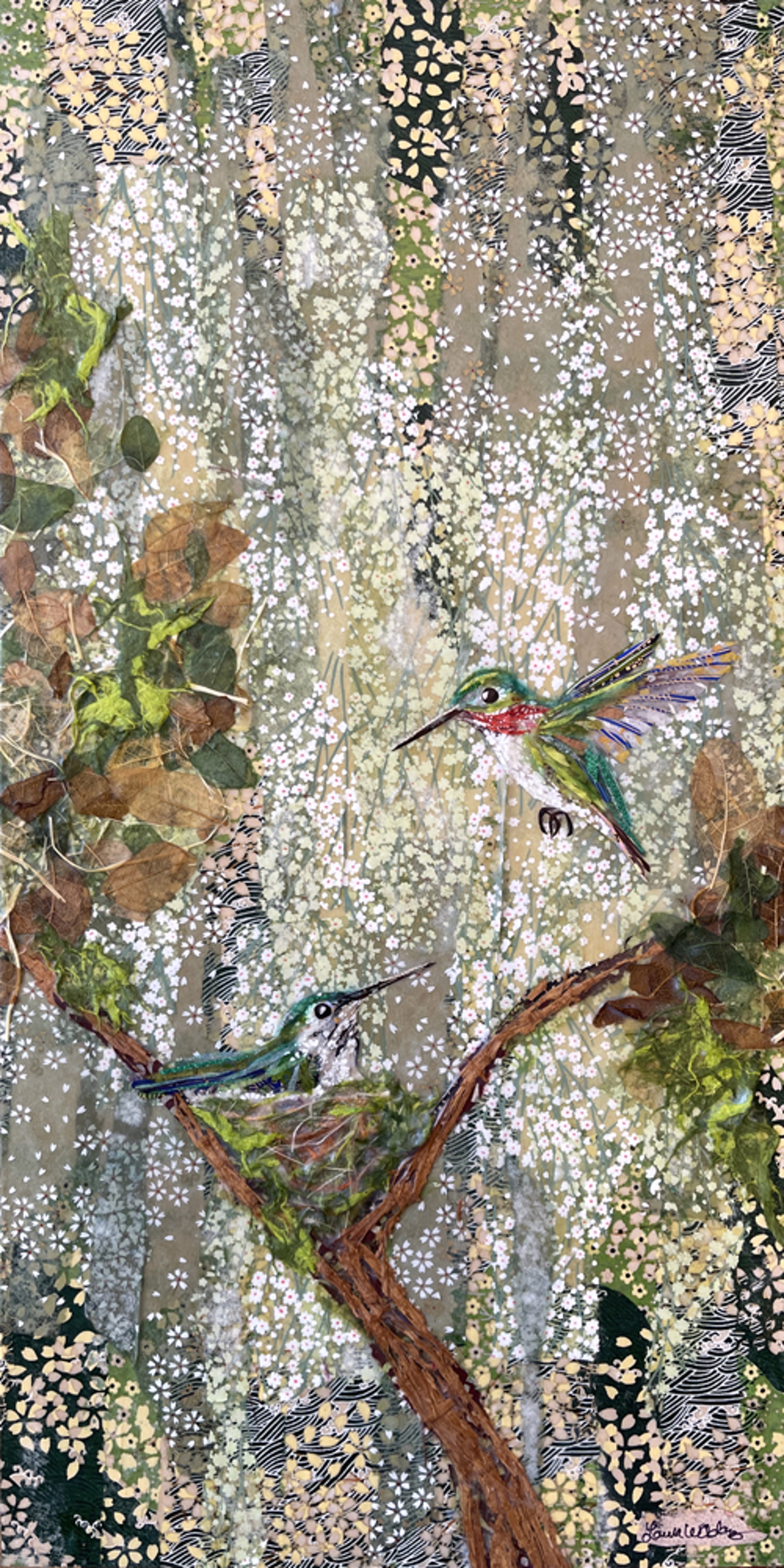 Calliope Hummingbirds by Laura Adams