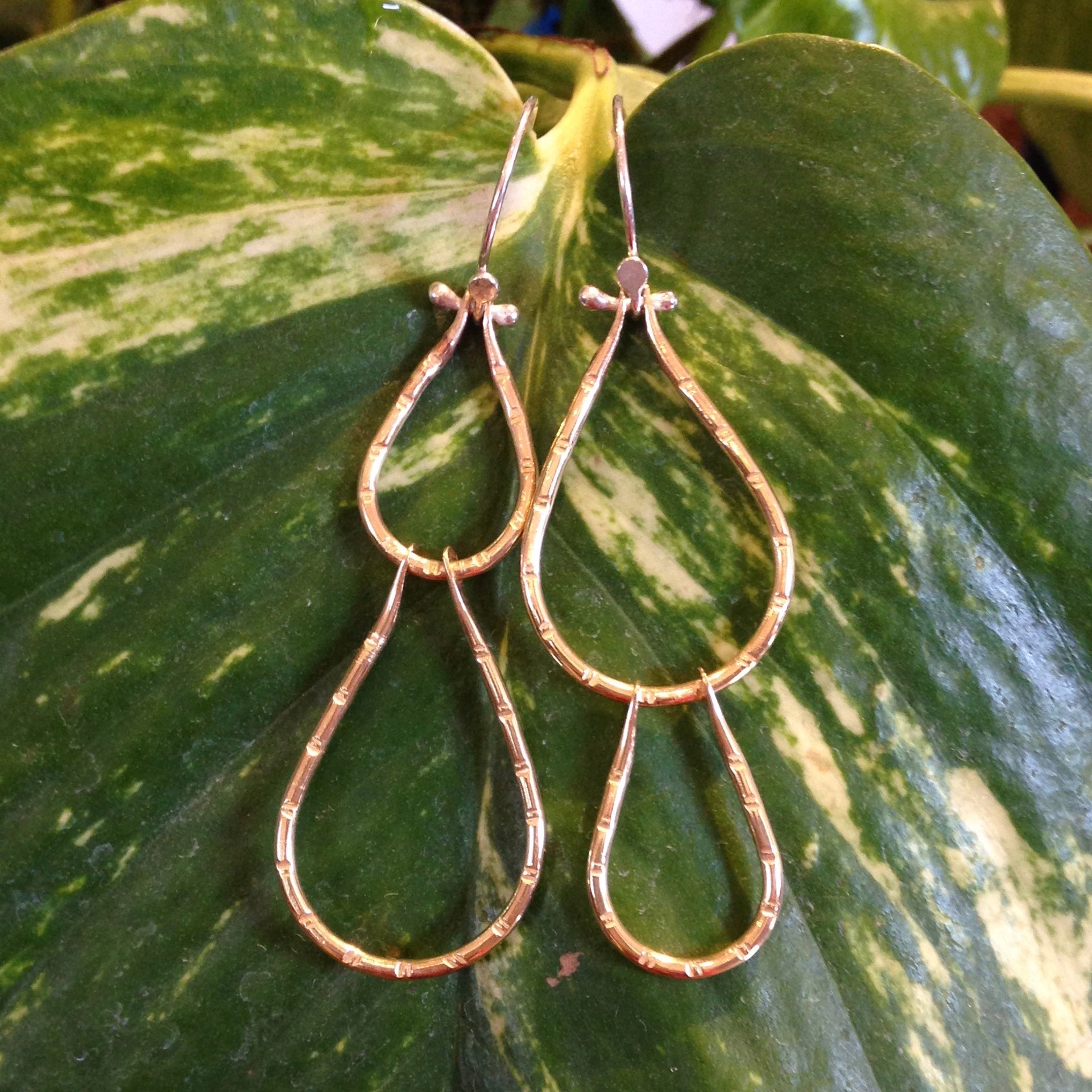 Nopal Asymetrical Earring - Brass by Clementine & Co. Jewelry