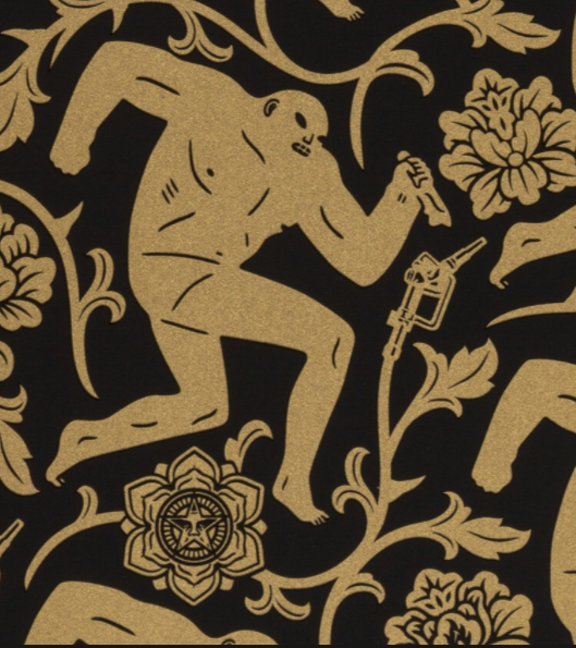Pattern of Corruption (Black) A.P. | Cleon Peterson X Shepard Fairey by Cleon Peterson