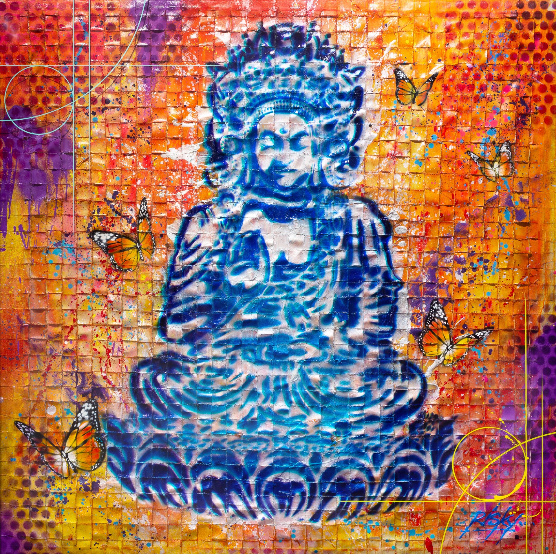 Peaceful Warrior Orange by Risk