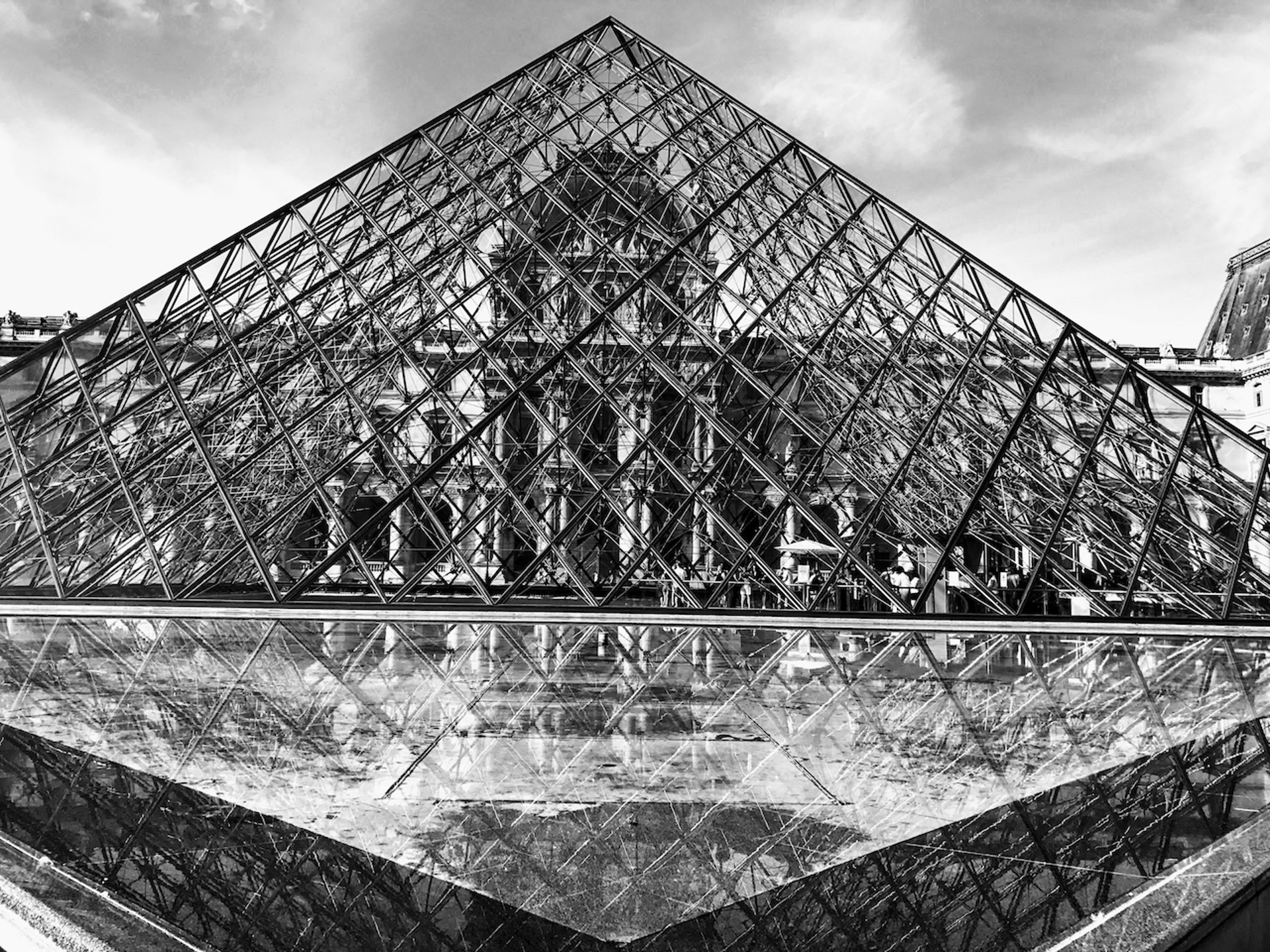Reflected Angles (The Louvre)  by Fred Bettin