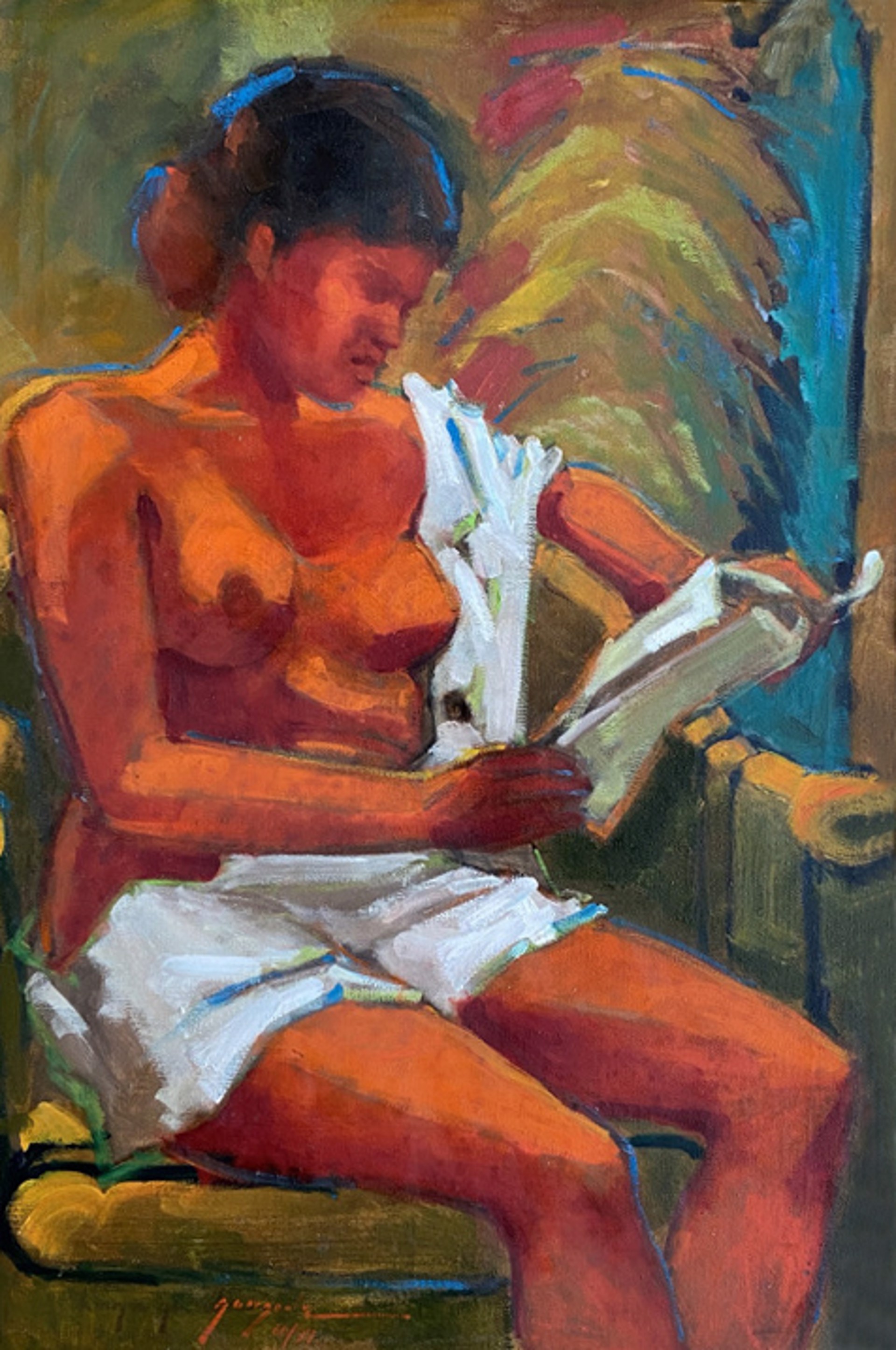 Lady Reading by A. LaMoyne Garside
